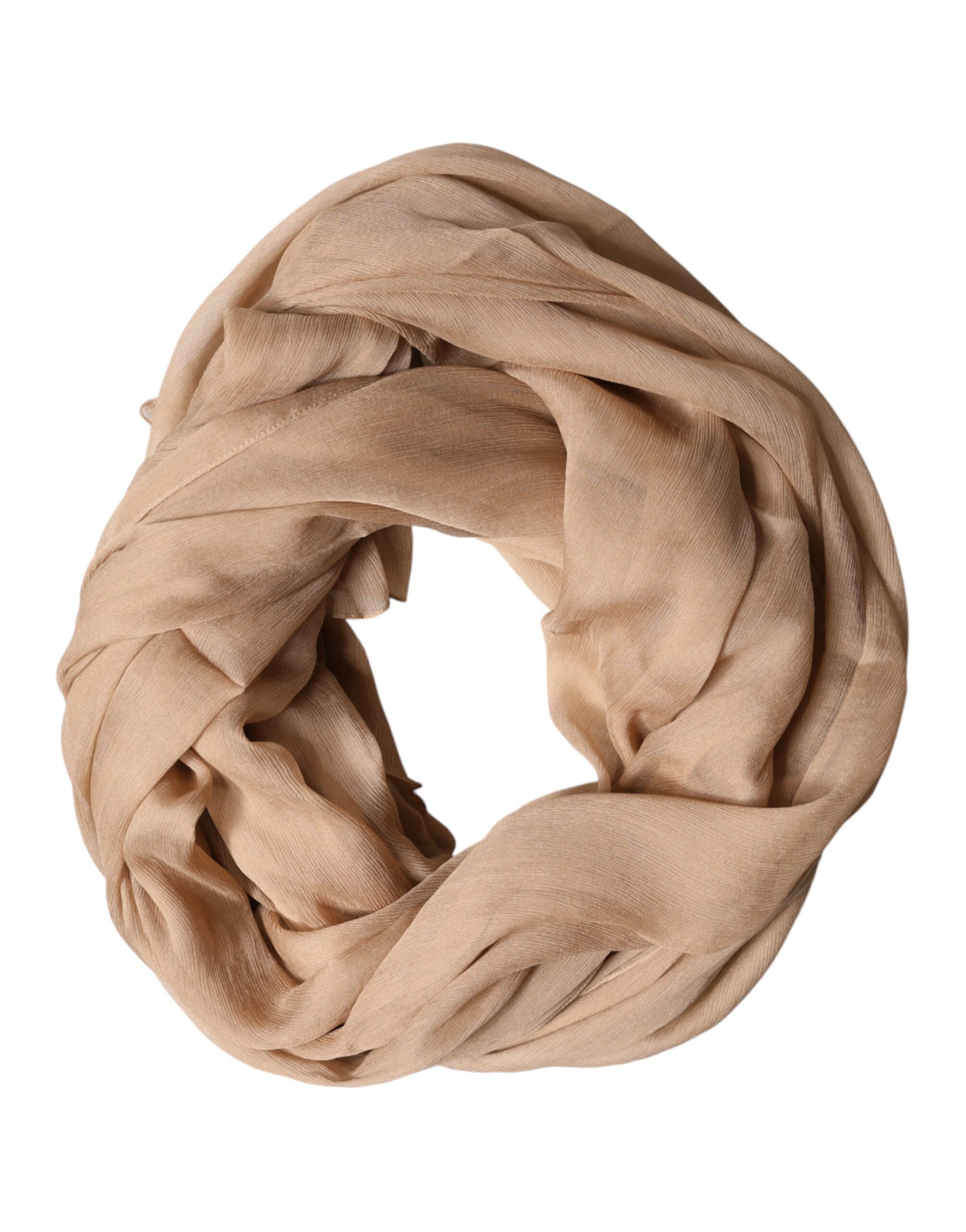 Dolce & Gabbana Men's Brown Silk Scarf – Neck Wrap and Stole-2