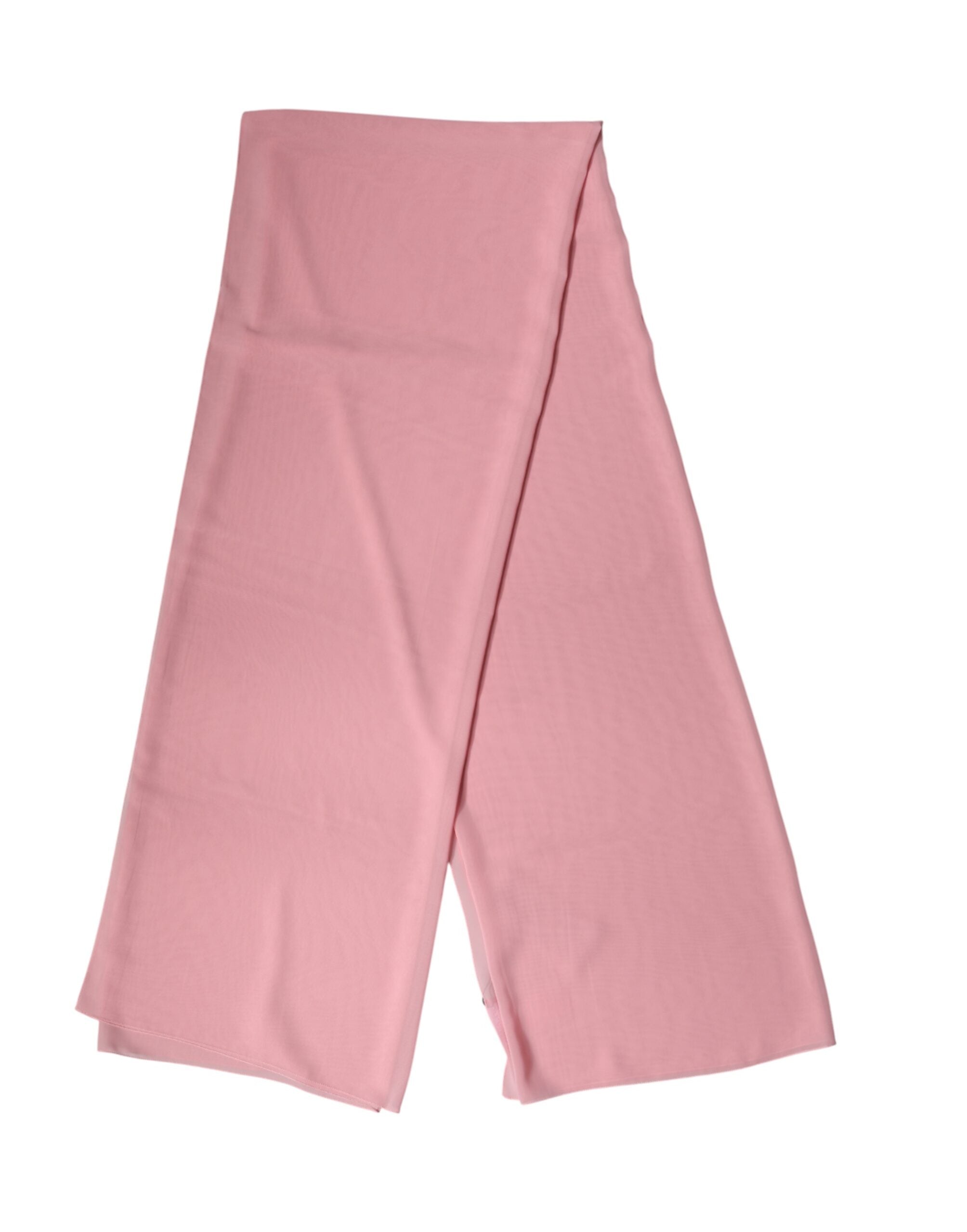 Dolce & Gabbana Pink Silk Stole Neck Wrap Shawl Men Scarf-3
