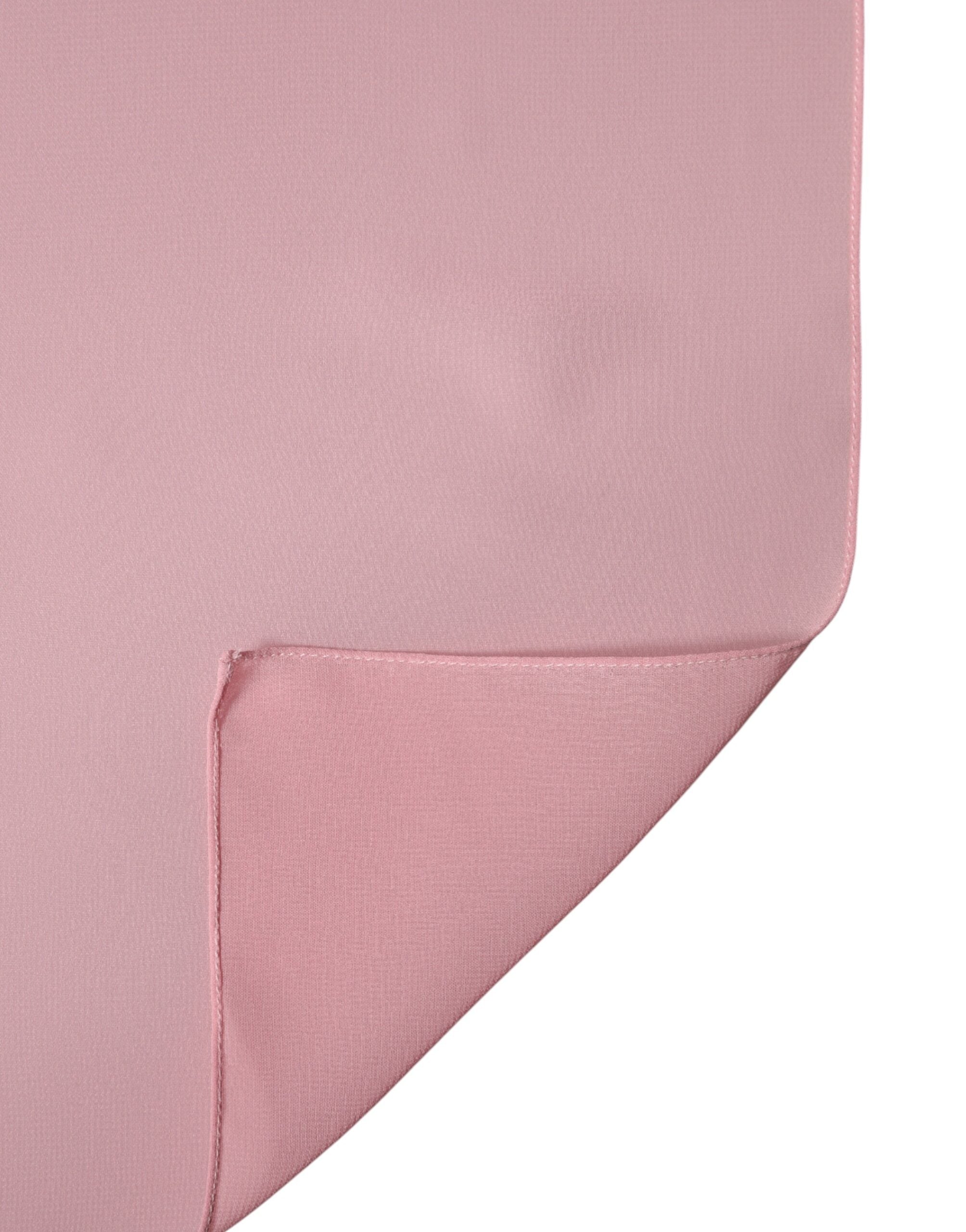 Dolce & Gabbana Pink Silk Stole Neck Wrap Shawl Men Scarf-4