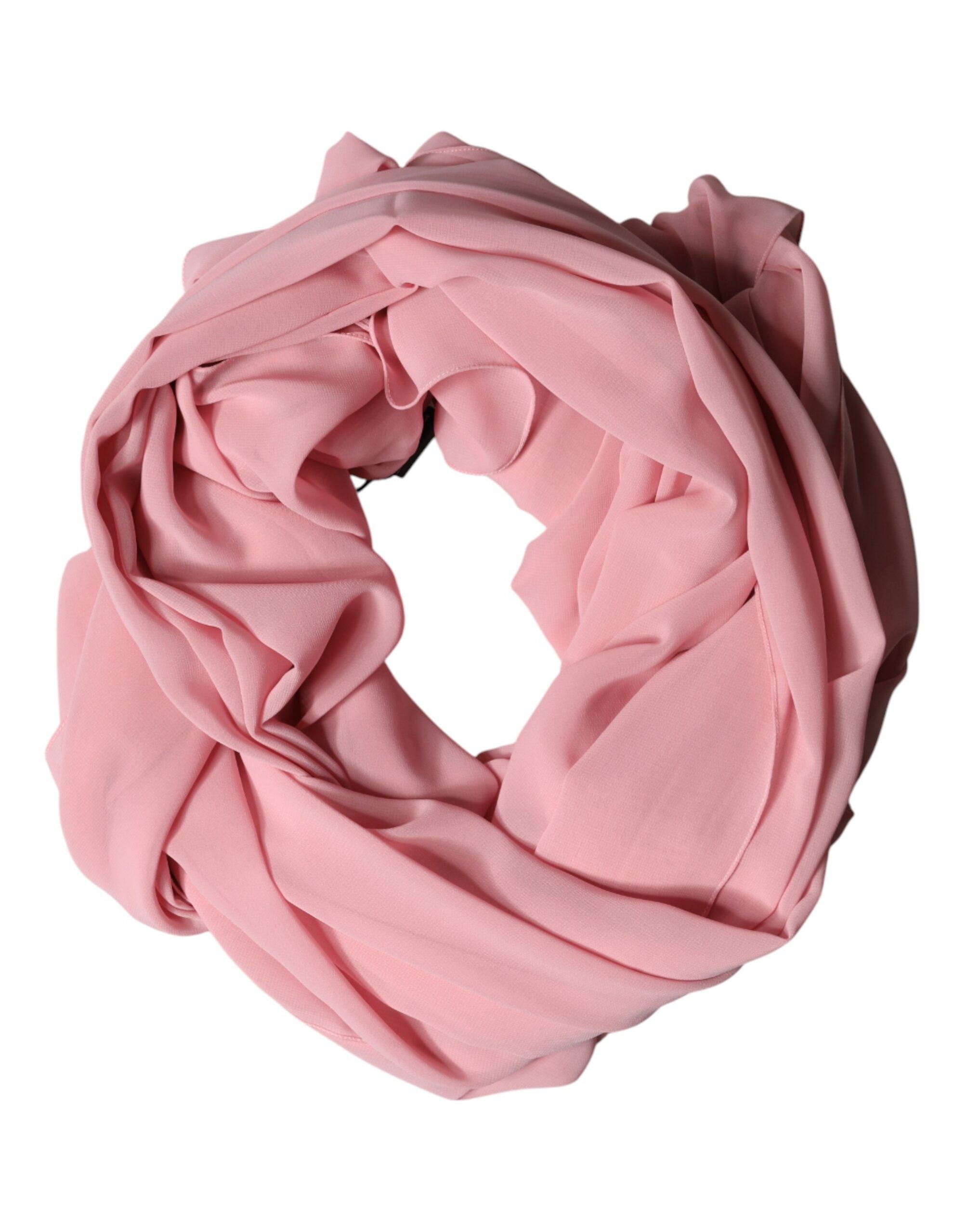 Dolce & Gabbana Pink Silk Stole Neck Wrap Shawl Men Scarf-2