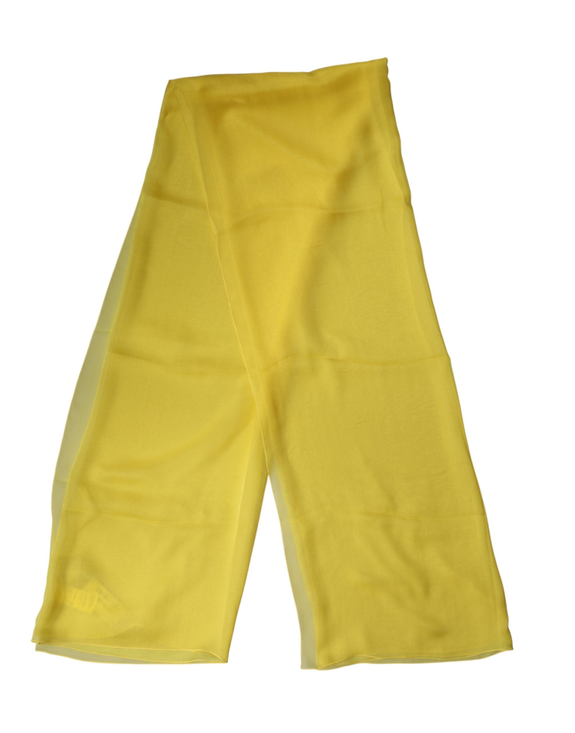 Dolce & Gabbana Yellow Silk Scarf Neck Wrap Stole Men's 200cm x 130cm Cloth-3