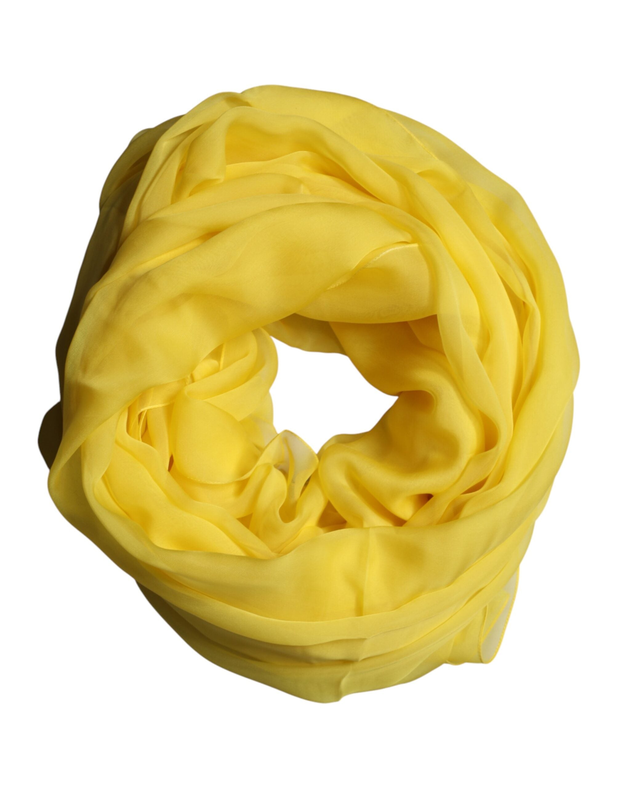 Dolce & Gabbana Yellow Silk Scarf Neck Wrap Stole Men's 200cm x 130cm Cloth-2
