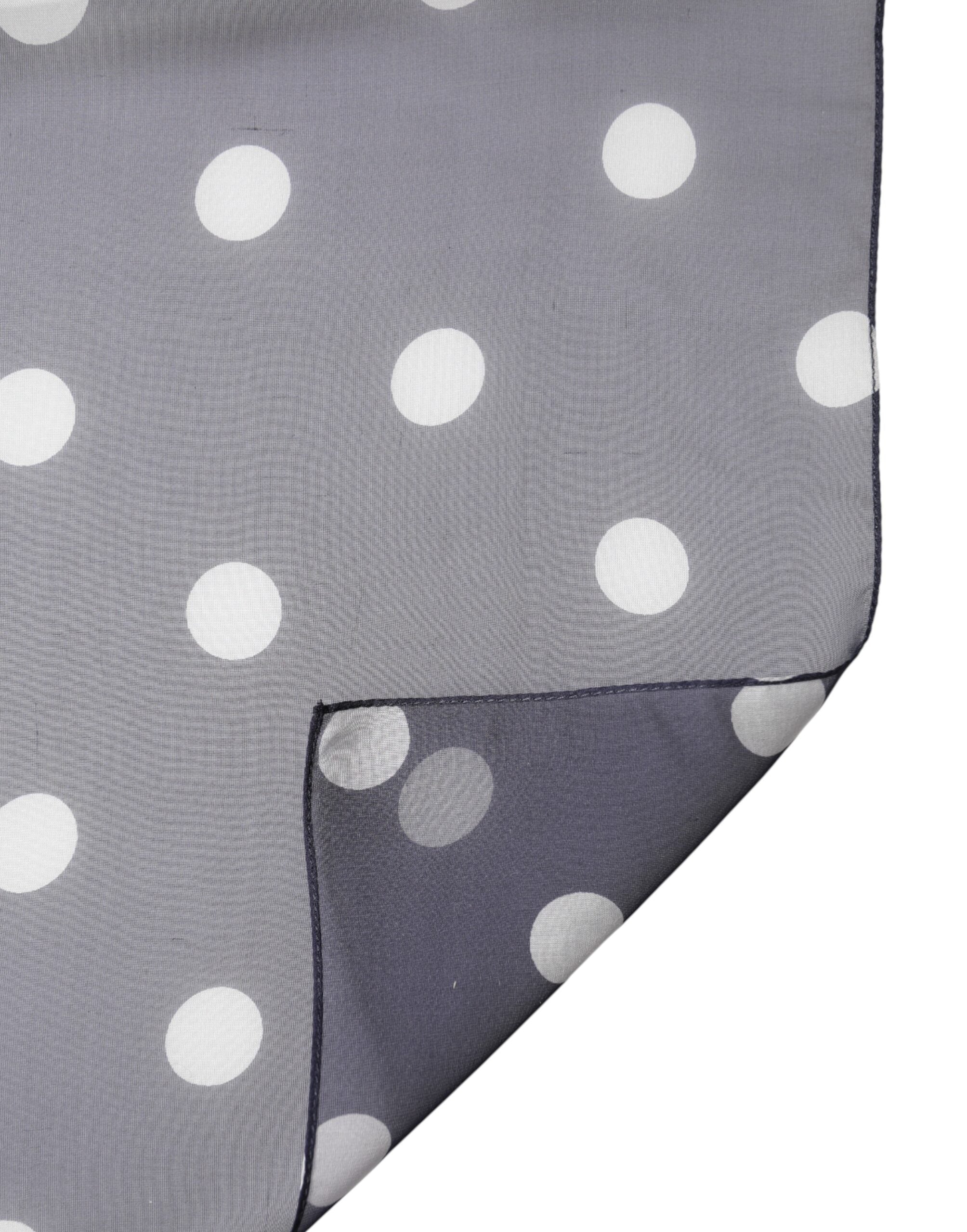 Dolce & Gabbana Blue Silk Polka Dot Scarf, 205cm x 132cm-4