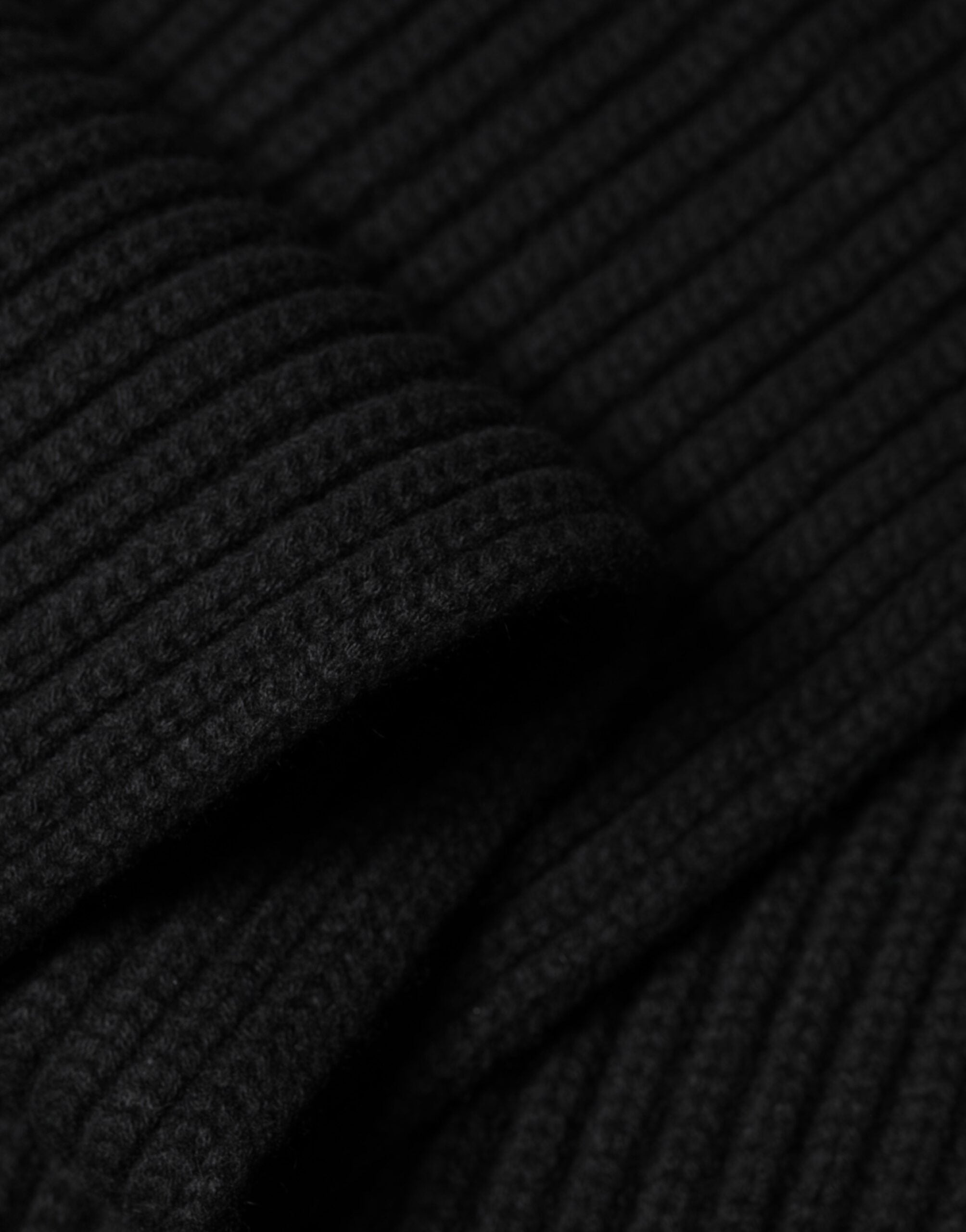 Dolce & Gabbana Black Cashmere Knit Wrap Scarf 202cm x 26cm-4