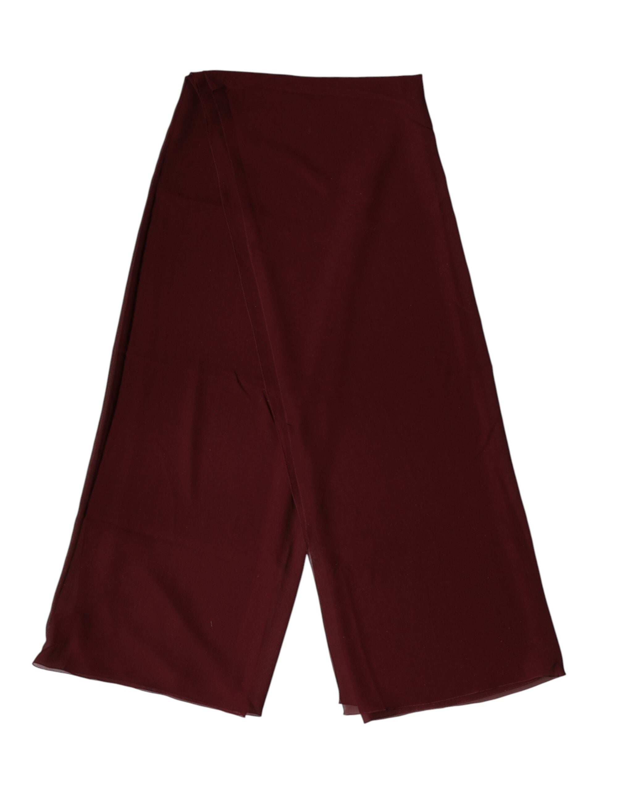 Dolce & Gabbana Maroon Silk Scarf Stole Men's 200cm x 130cm Scarf-4