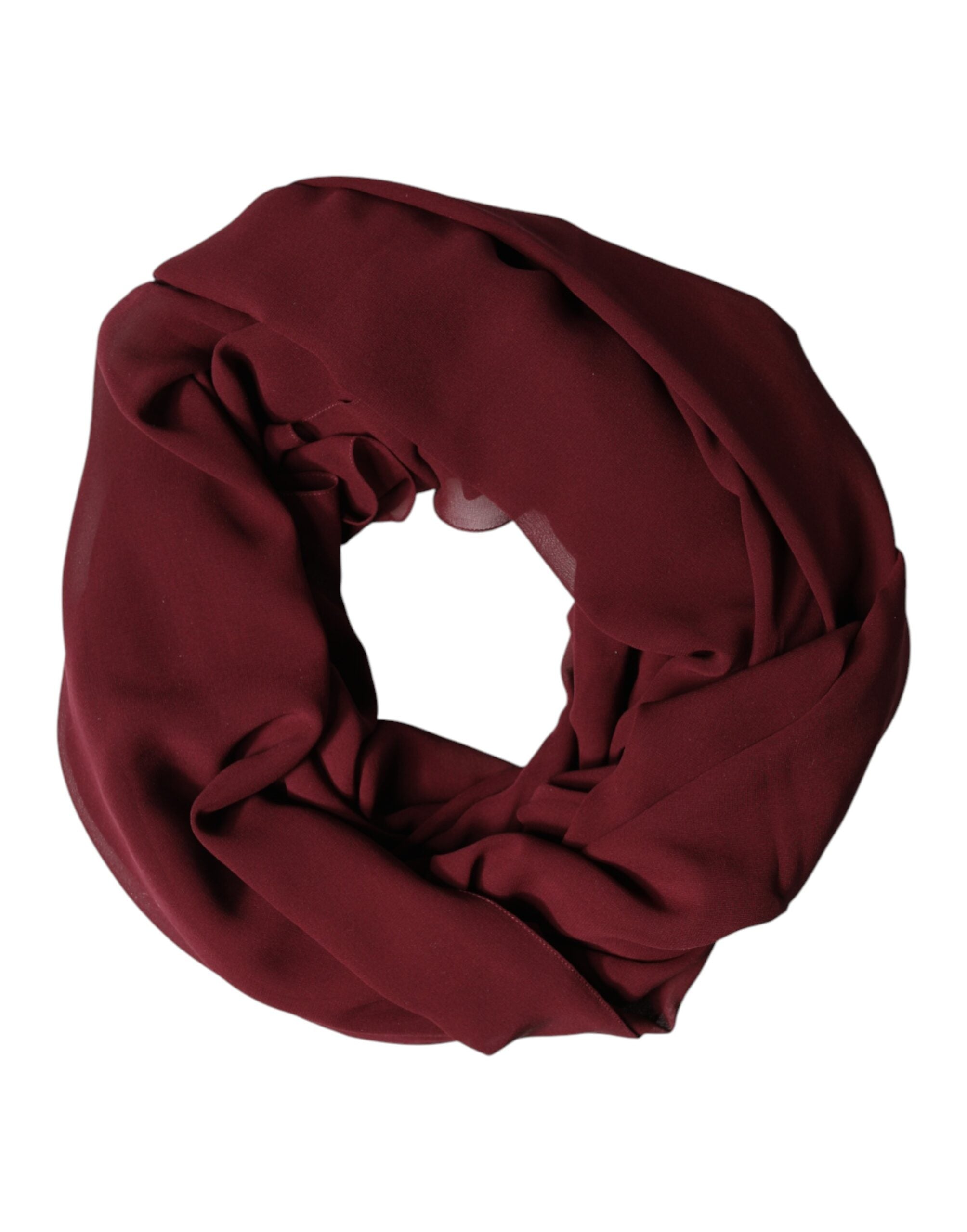 Dolce & Gabbana Maroon Silk Scarf Stole Men's 200cm x 130cm Scarf-2