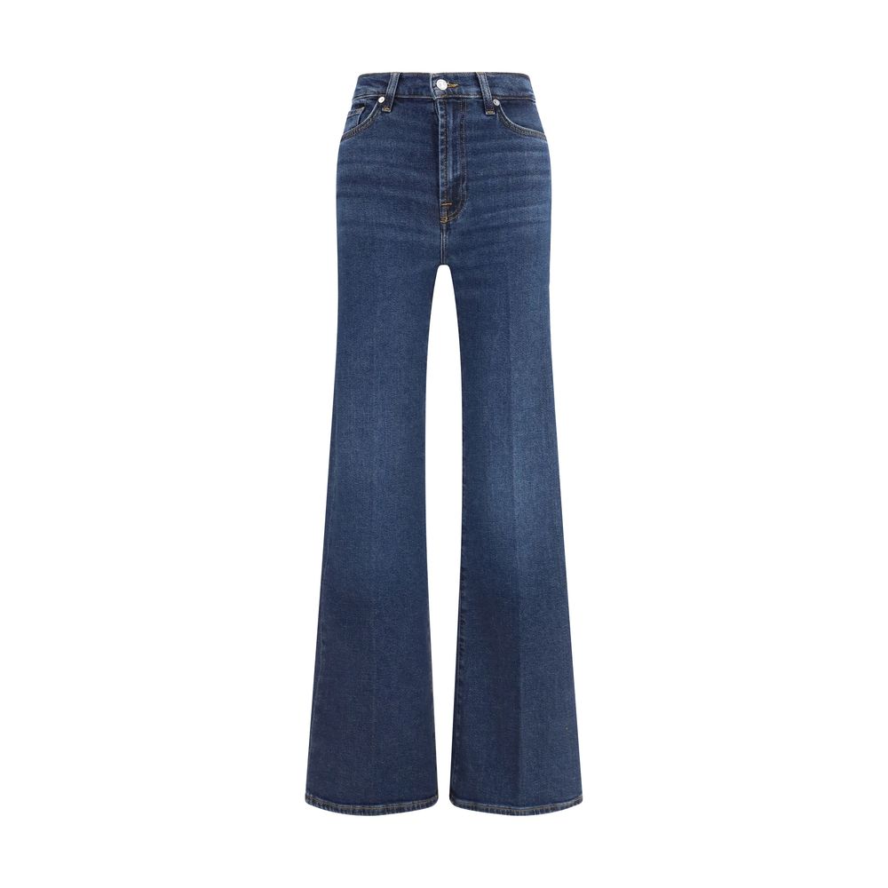 7FOR Blaue ausgestellte Jeans aus Baumwolle