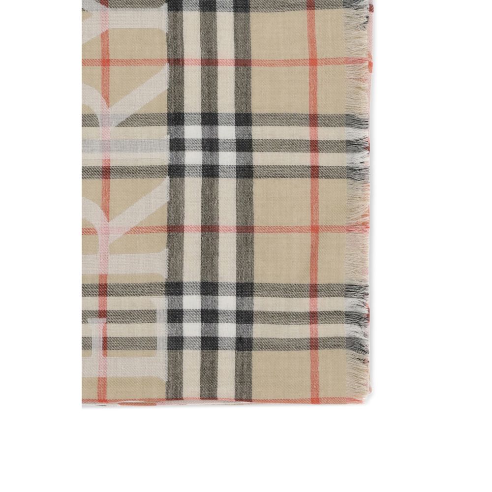 Burberry Beige Wollschal-3