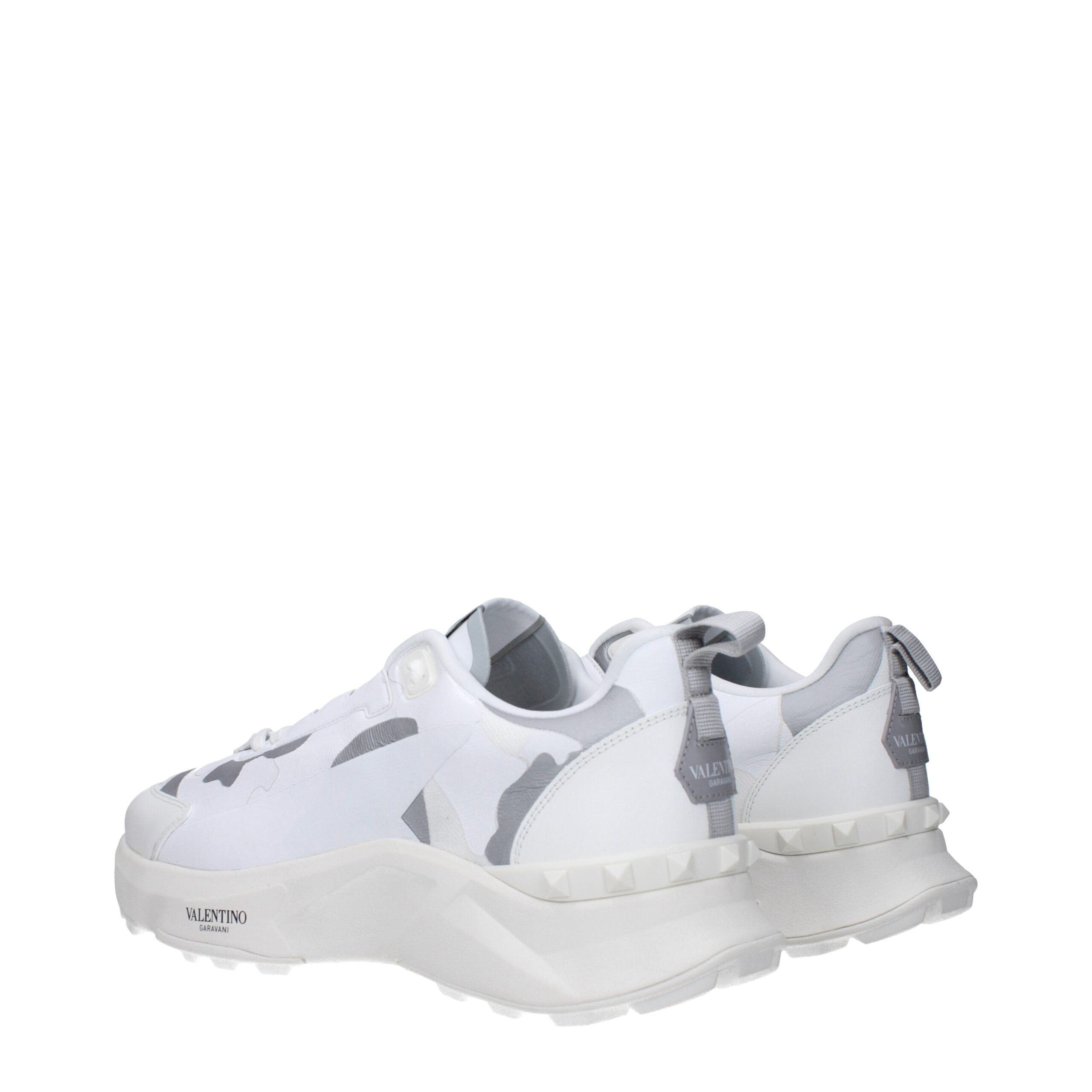 Valentino Garavani White Fabric Athletic Sneakers-4