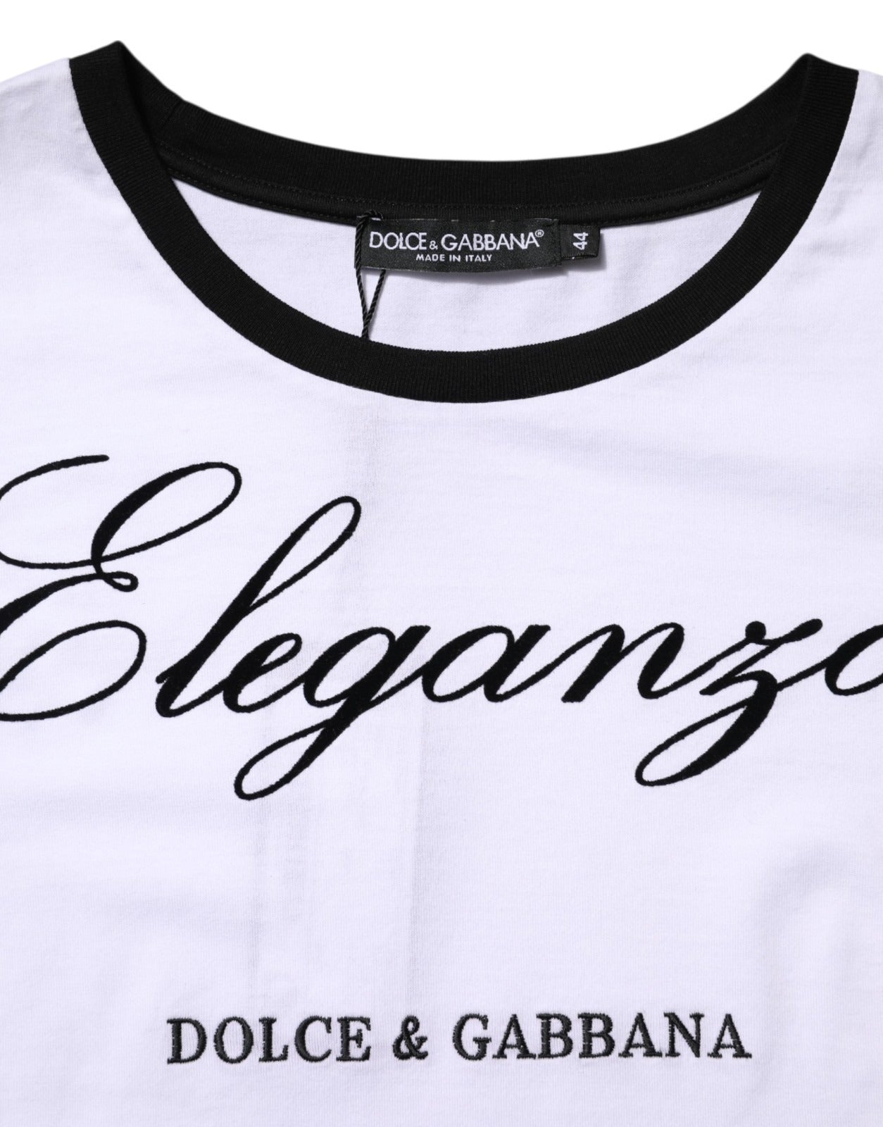 Dolce & Gabbana White Eleganza Cotton Crew-Neck T-Shirt-4