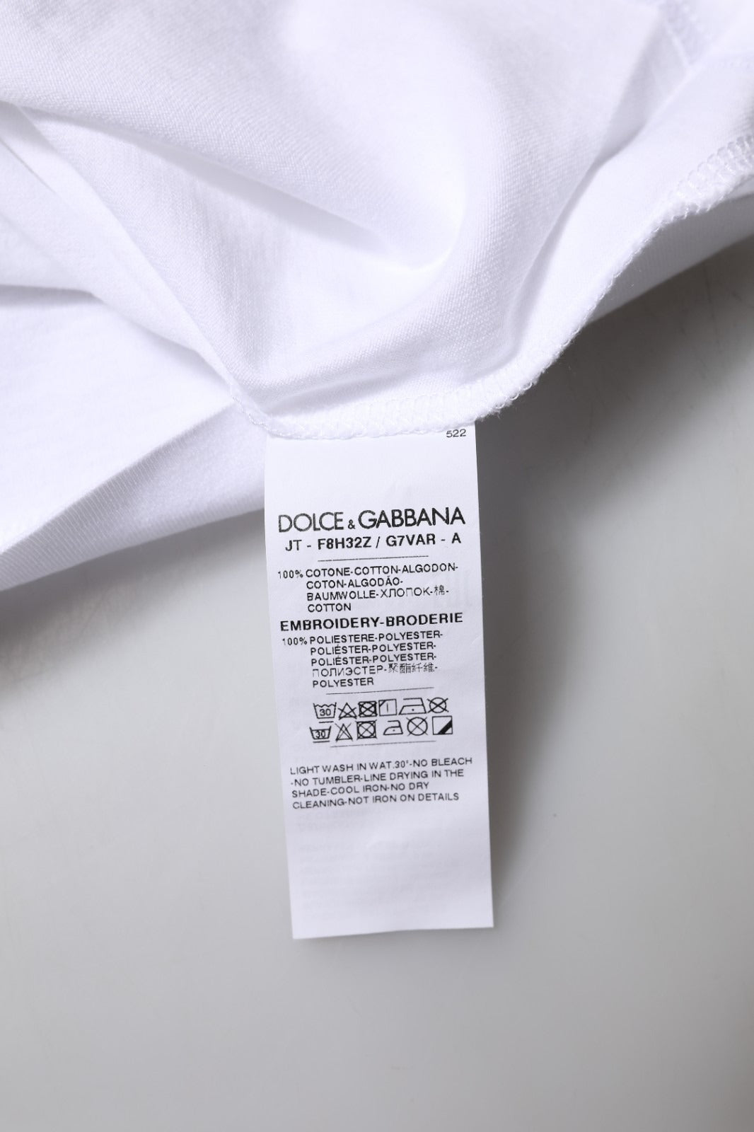 Dolce & Gabbana White Eleganza Cotton Crew-Neck T-Shirt-5