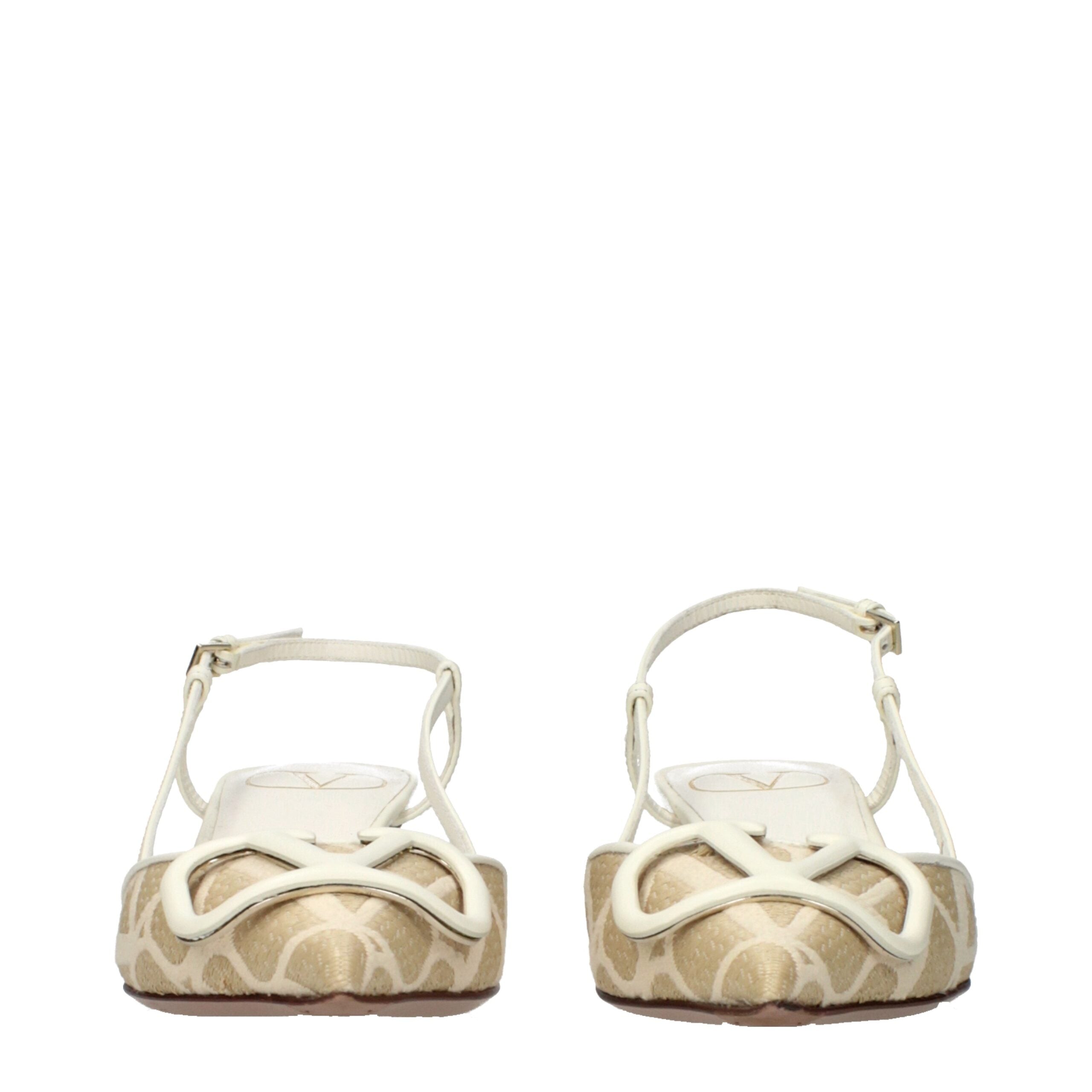 Valentino Garavani Beige Raffia Strap-On Sandals-3