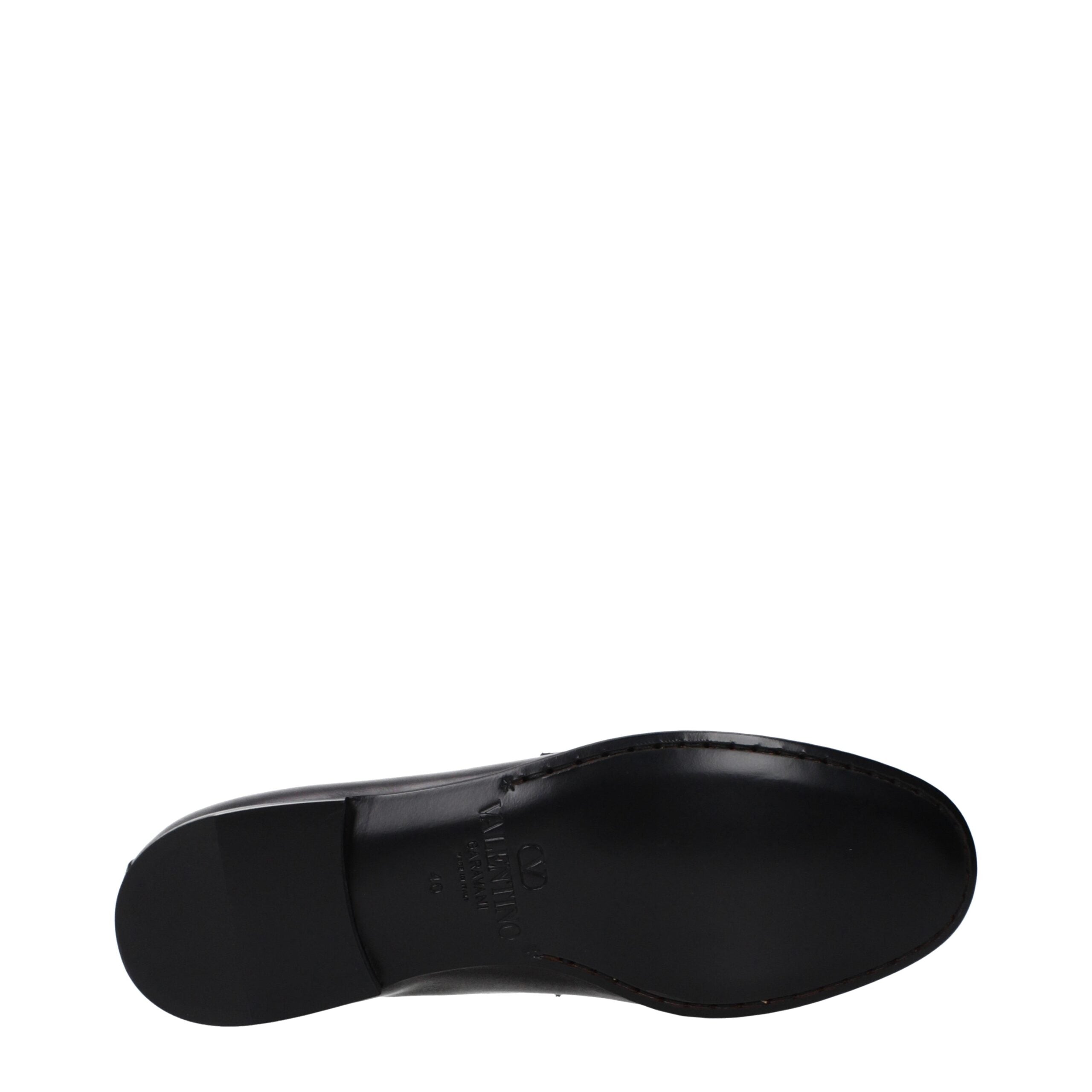 Valentino Garavani Schwarze Leder Loafer zum Hineinschlüpfen-5