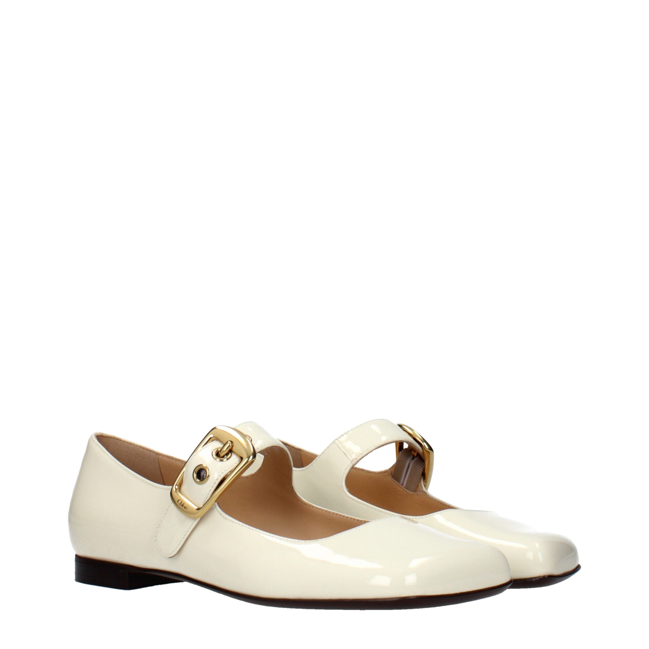 Chloé Beige Leder Ballerinas-2