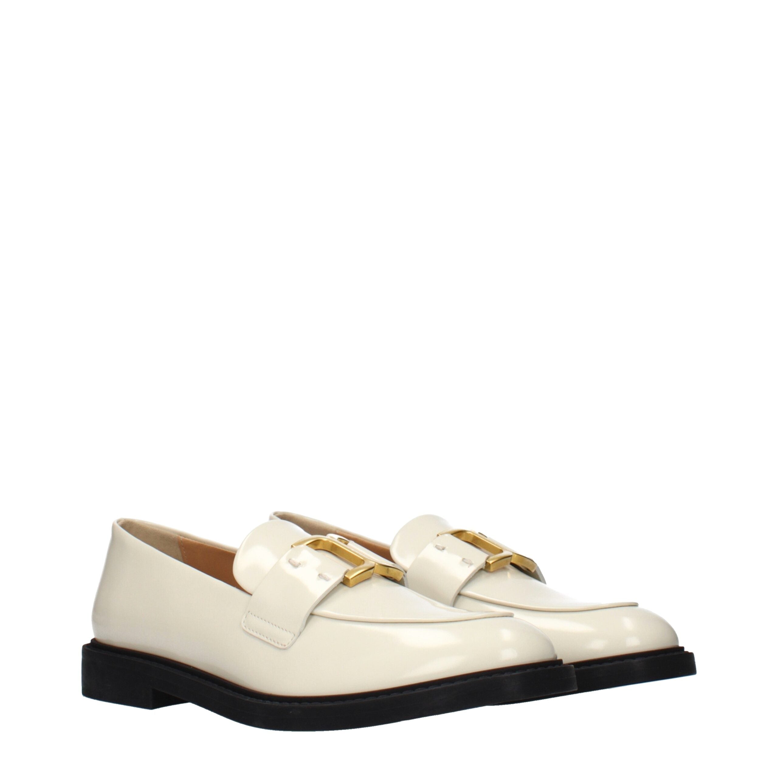 Chloé Beige Leder Slipper-Loafer-2
