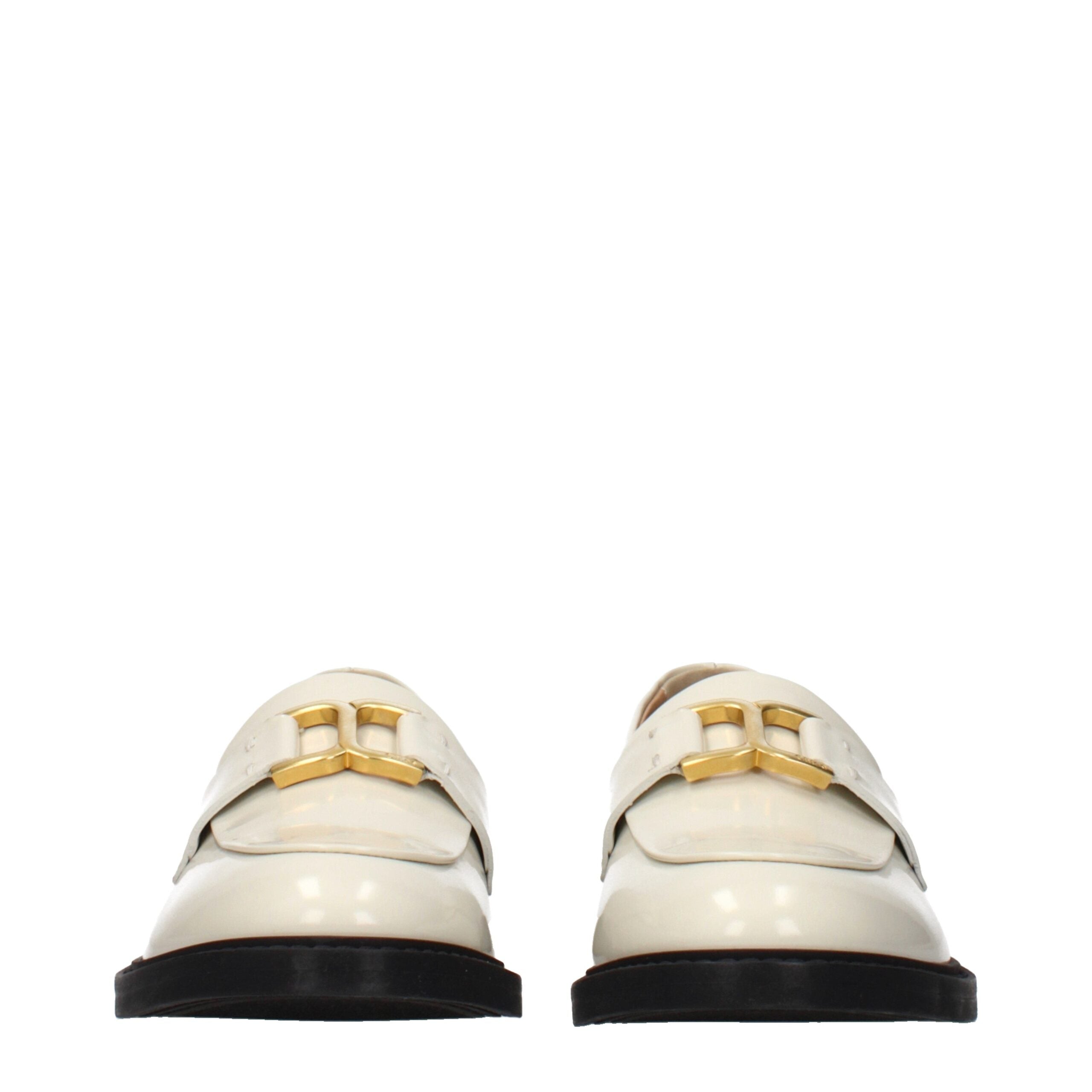 Chloé Beige Leder Slipper-Loafer-3