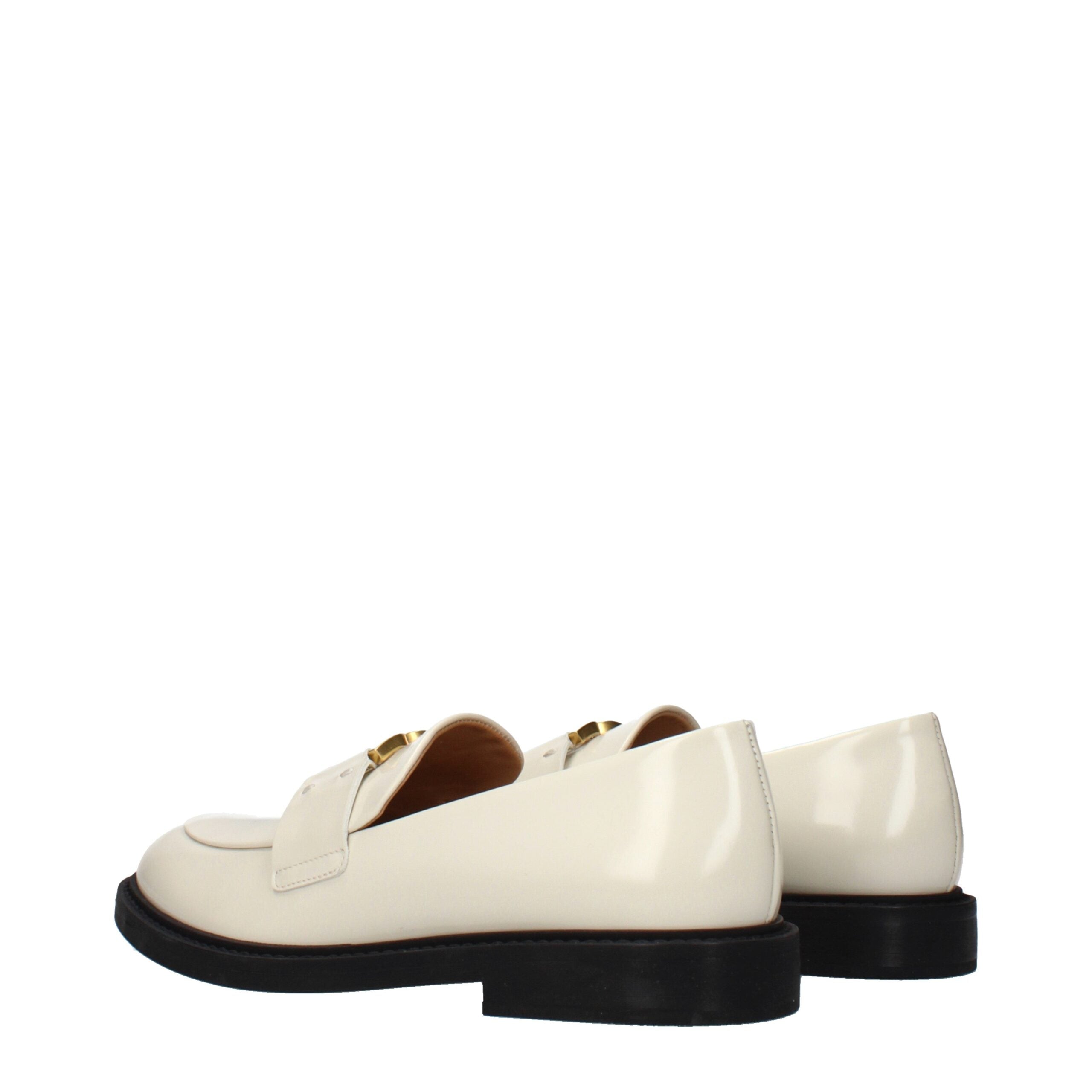 Chloé Beige Leder Slipper-Loafer-4