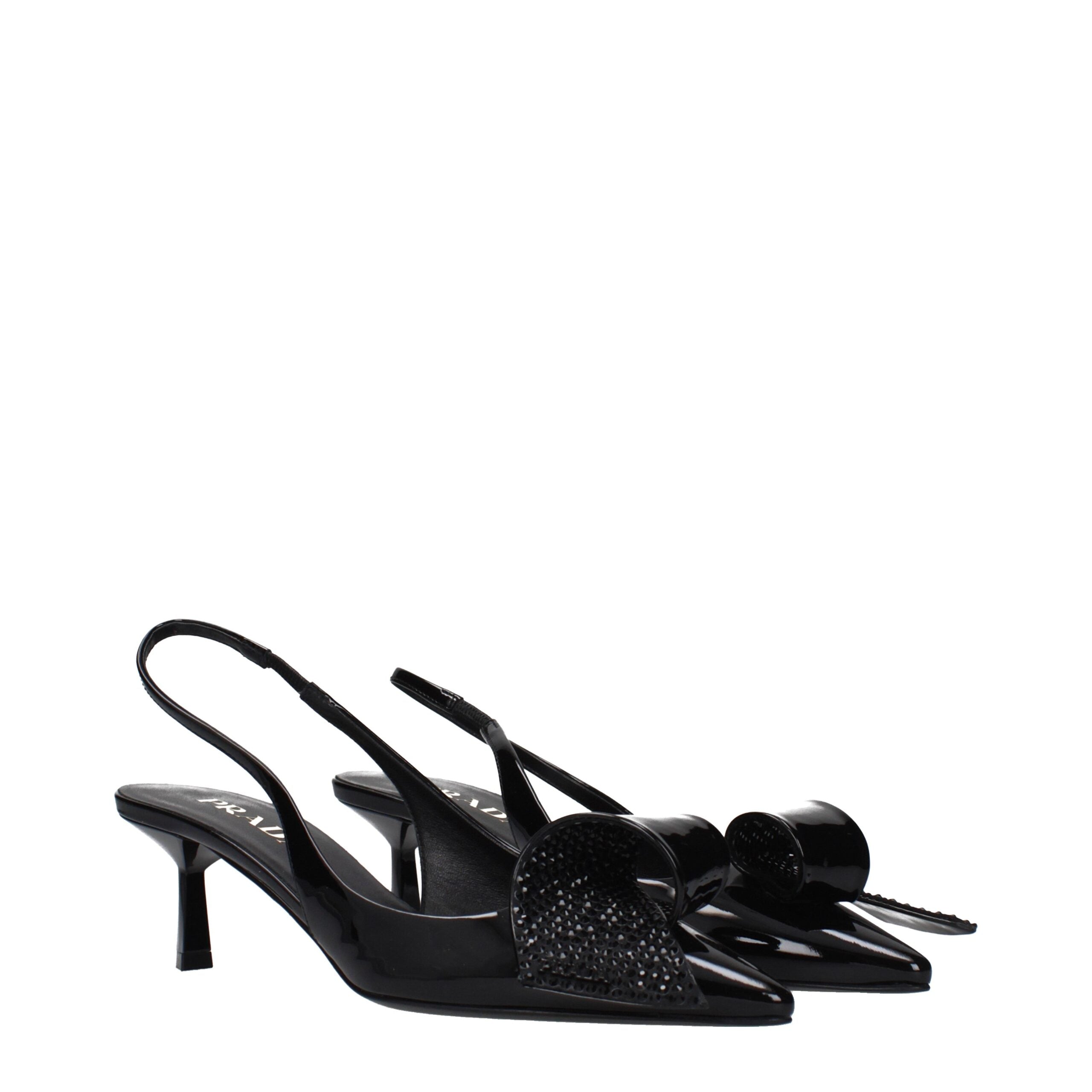 Prada Schwarze Leder-Stiletto-Sandalen-2