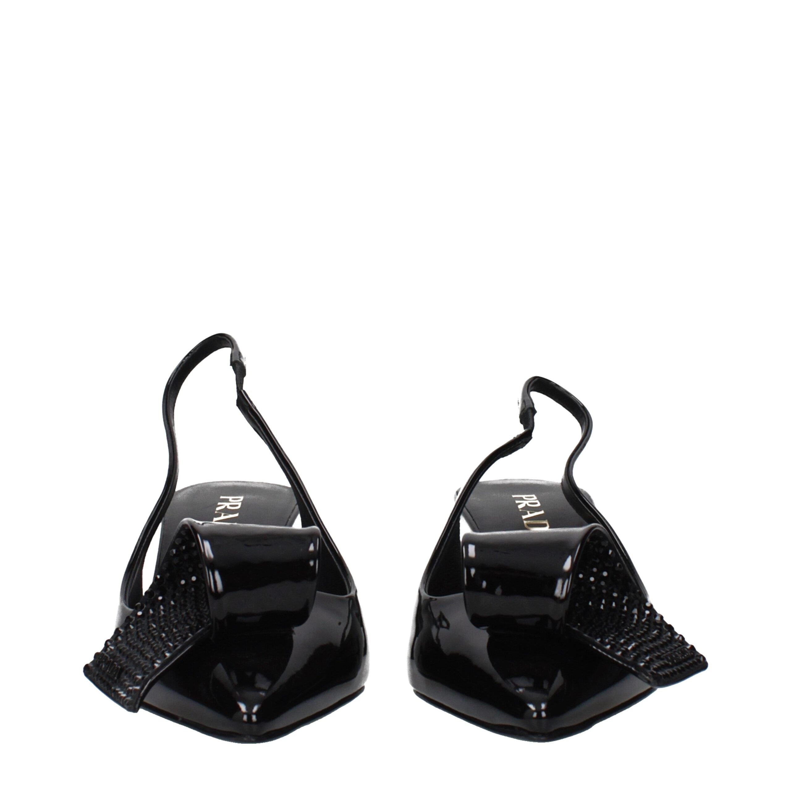 Prada Schwarze Leder-Stiletto-Sandalen-3