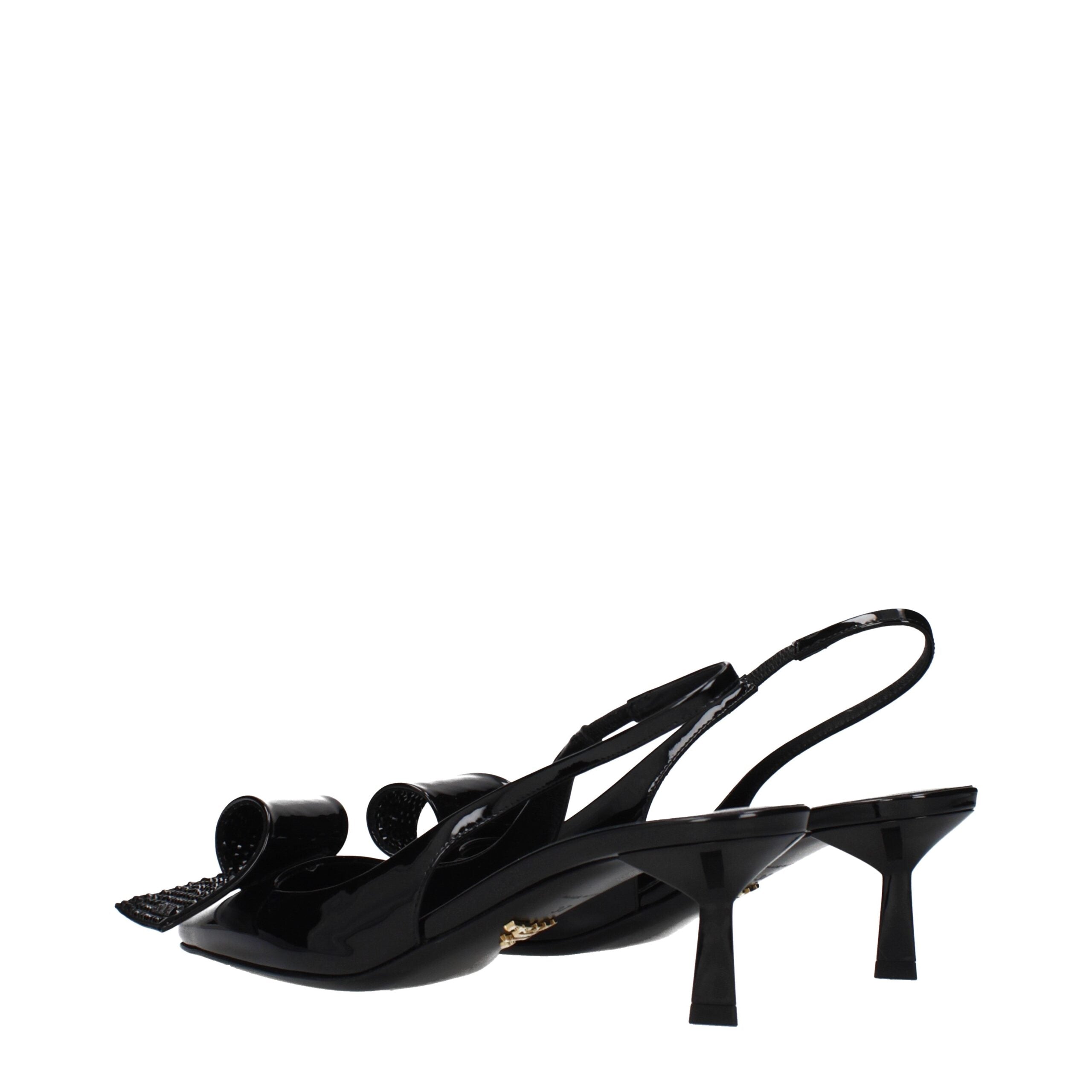 Prada Schwarze Leder-Stiletto-Sandalen-4