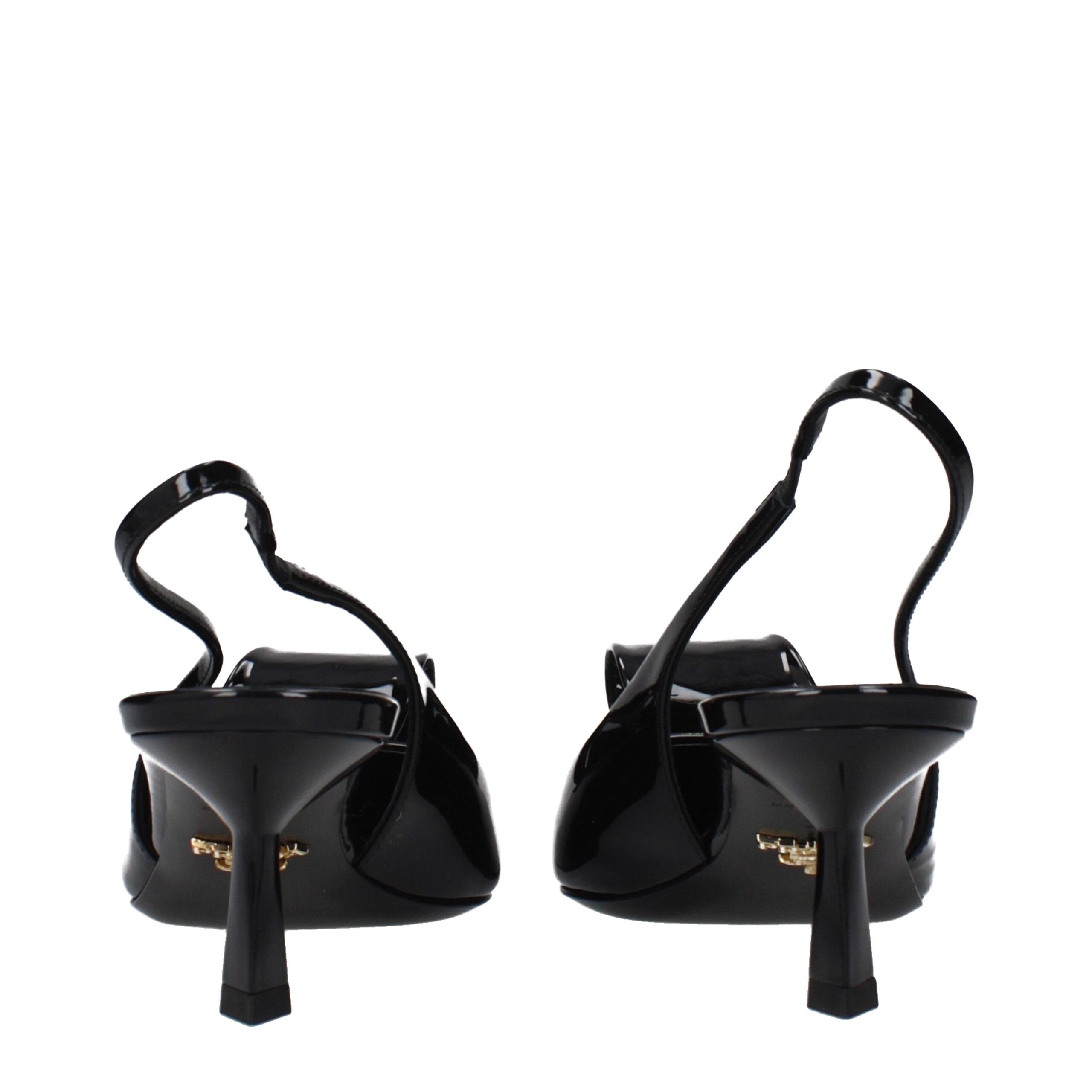 Prada Schwarze Leder-Stiletto-Sandalen-5