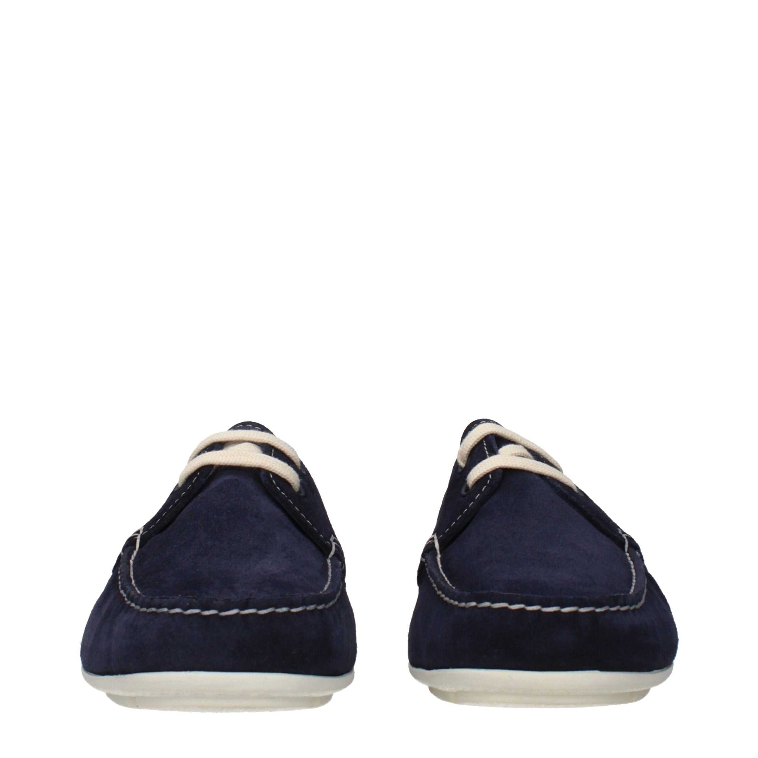 Prada Blaue Loafer aus Leder zum Hineinschlüpfen-3