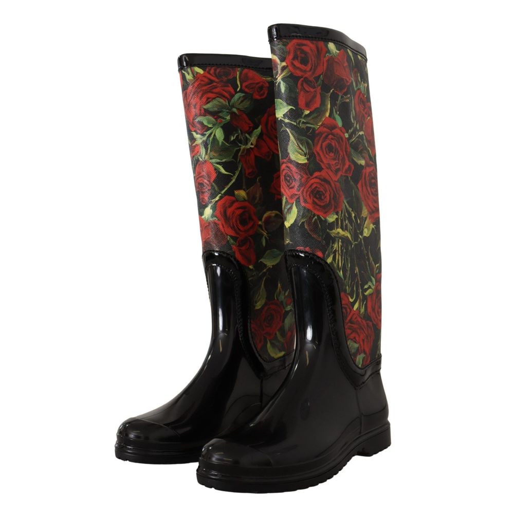 Dolce & Gabbana Schwarze Regen-Stiefel aus Polyvinyl-2