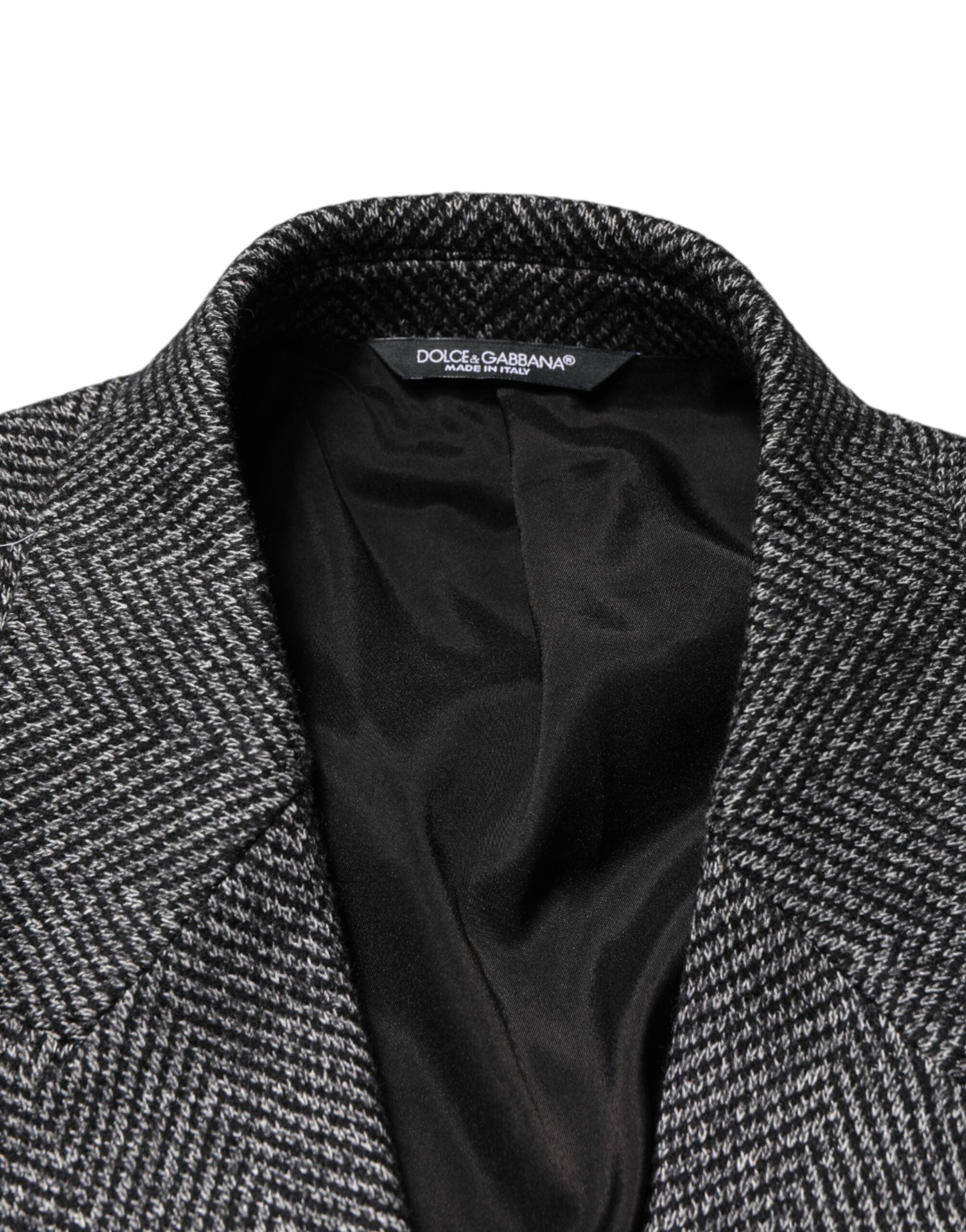 Dolce & Gabbana Grey Wool Blend Long Trench Coat Men's Jacket-6