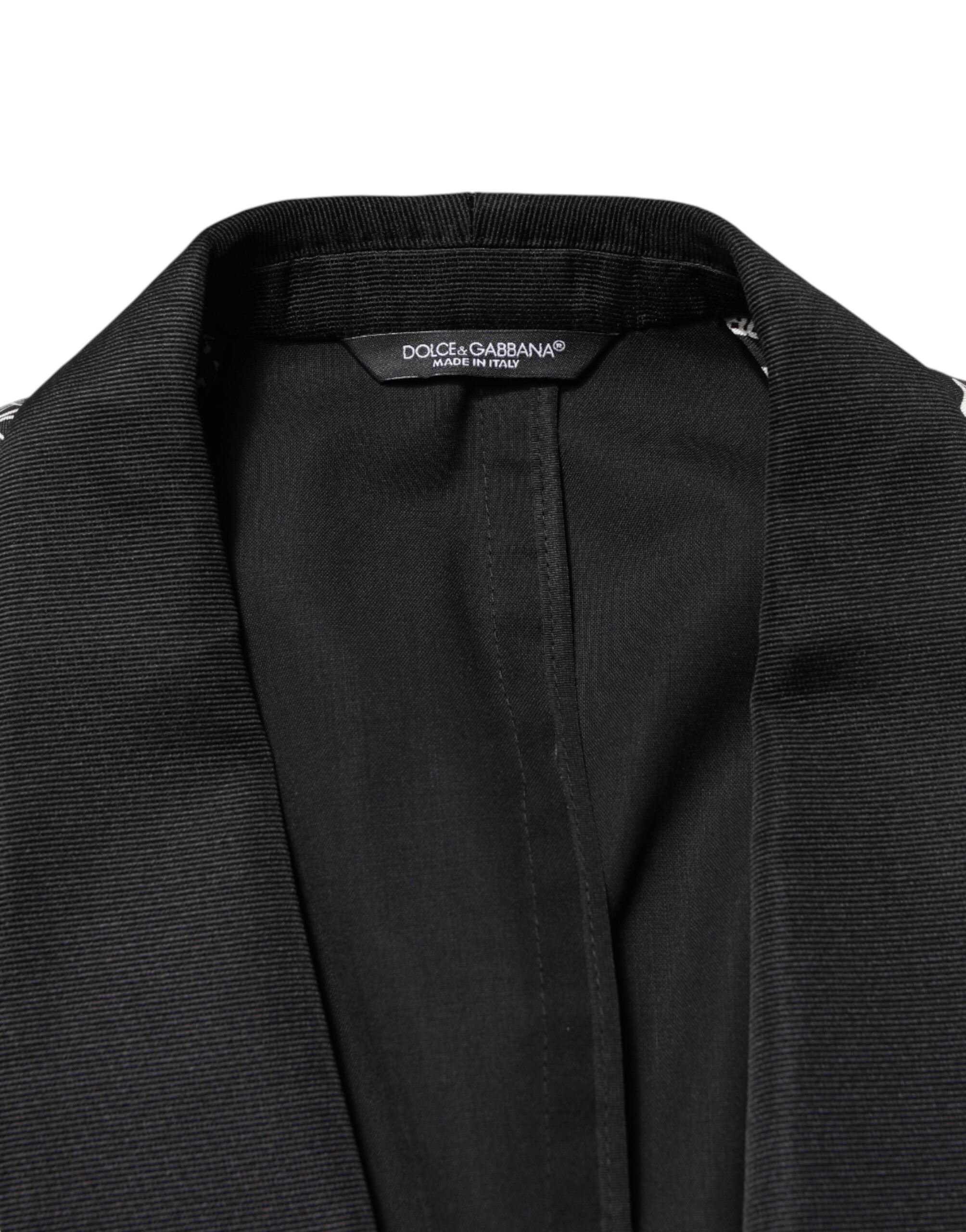 Dolce & Gabbana Black Jazz Club Silk Single-Breasted Blazer-6