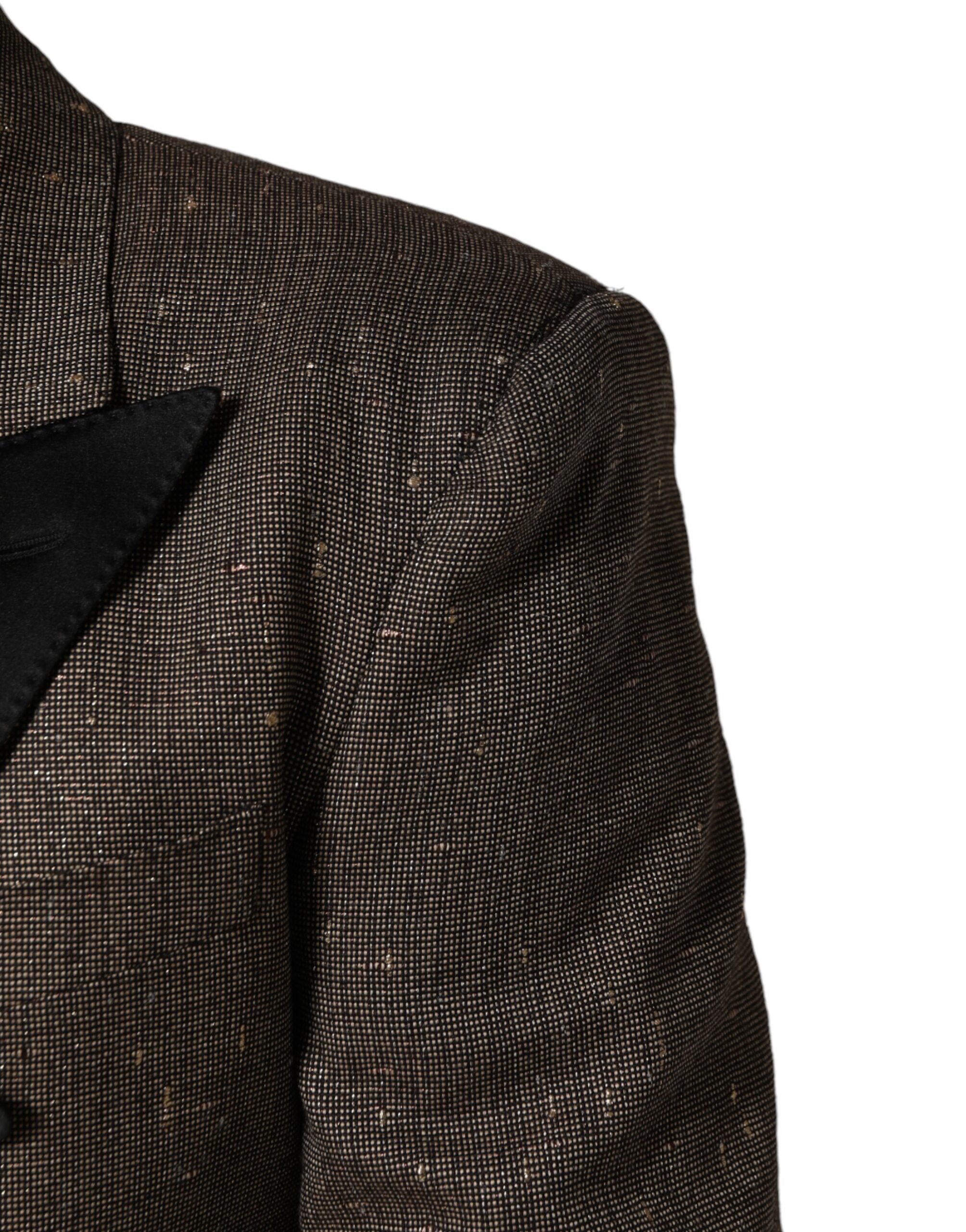 Dolce & Gabbana Grey Double-Breasted Blazer with 2 Buttons-5