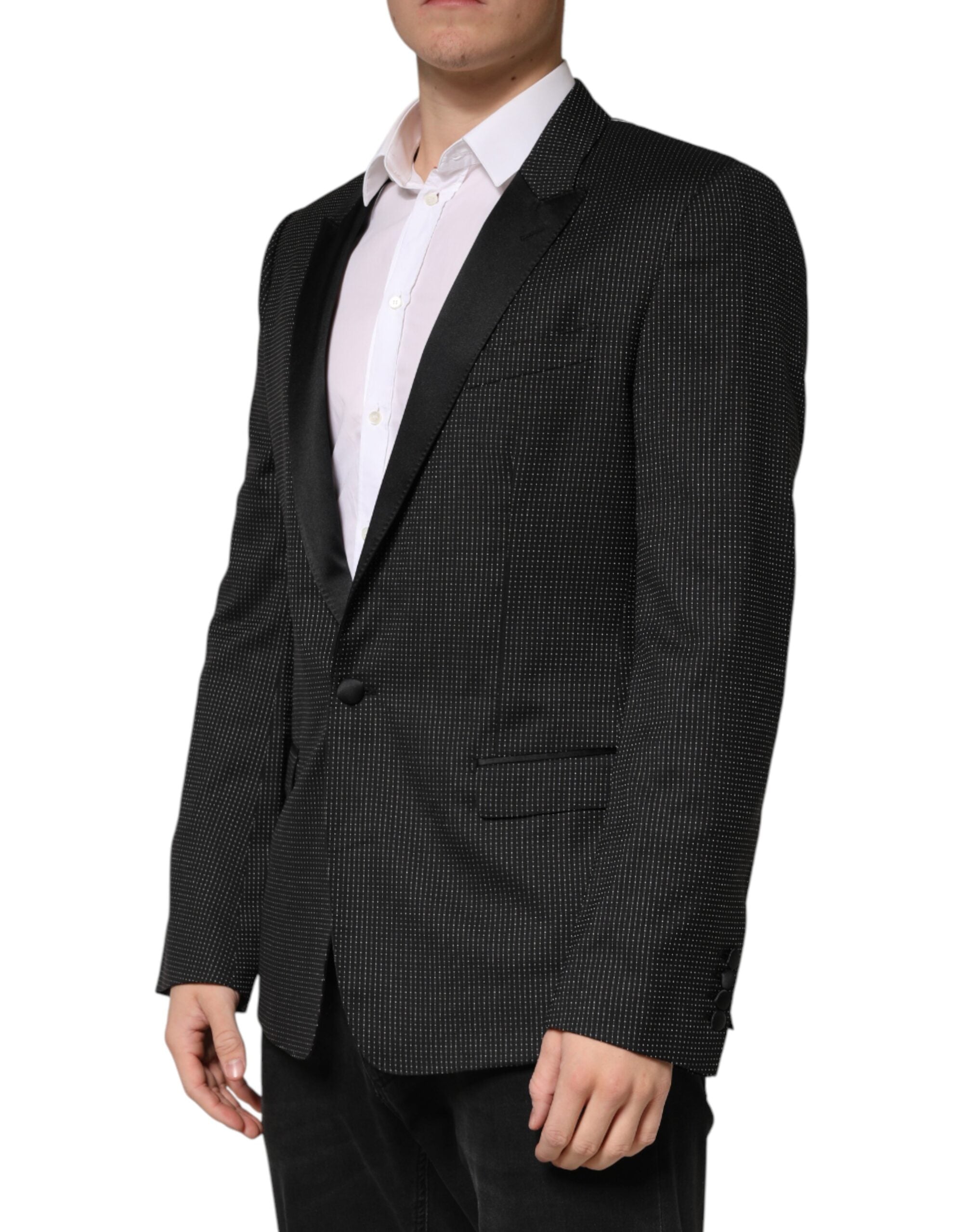 Dolce & Gabbana Black Fantasy Single-Breasted Tailored Blazer-3