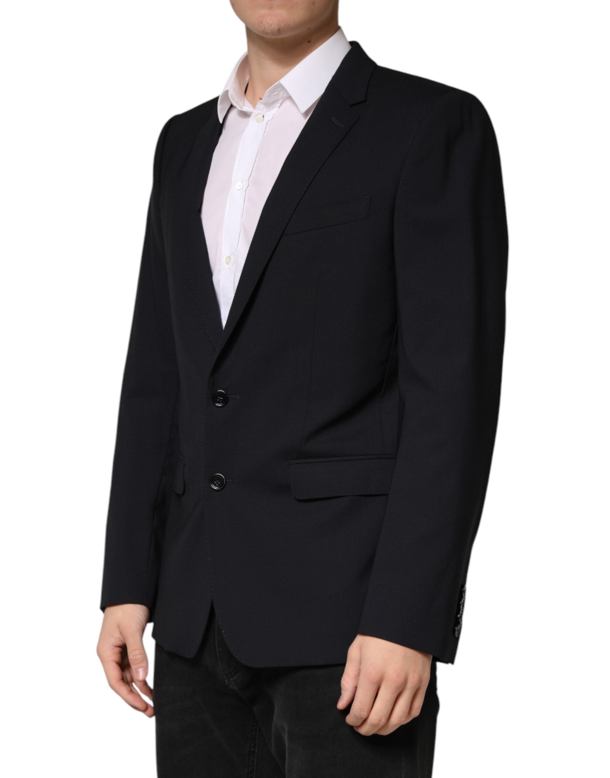 Dolce & Gabbana Black Two-Button Wool Blazer-3