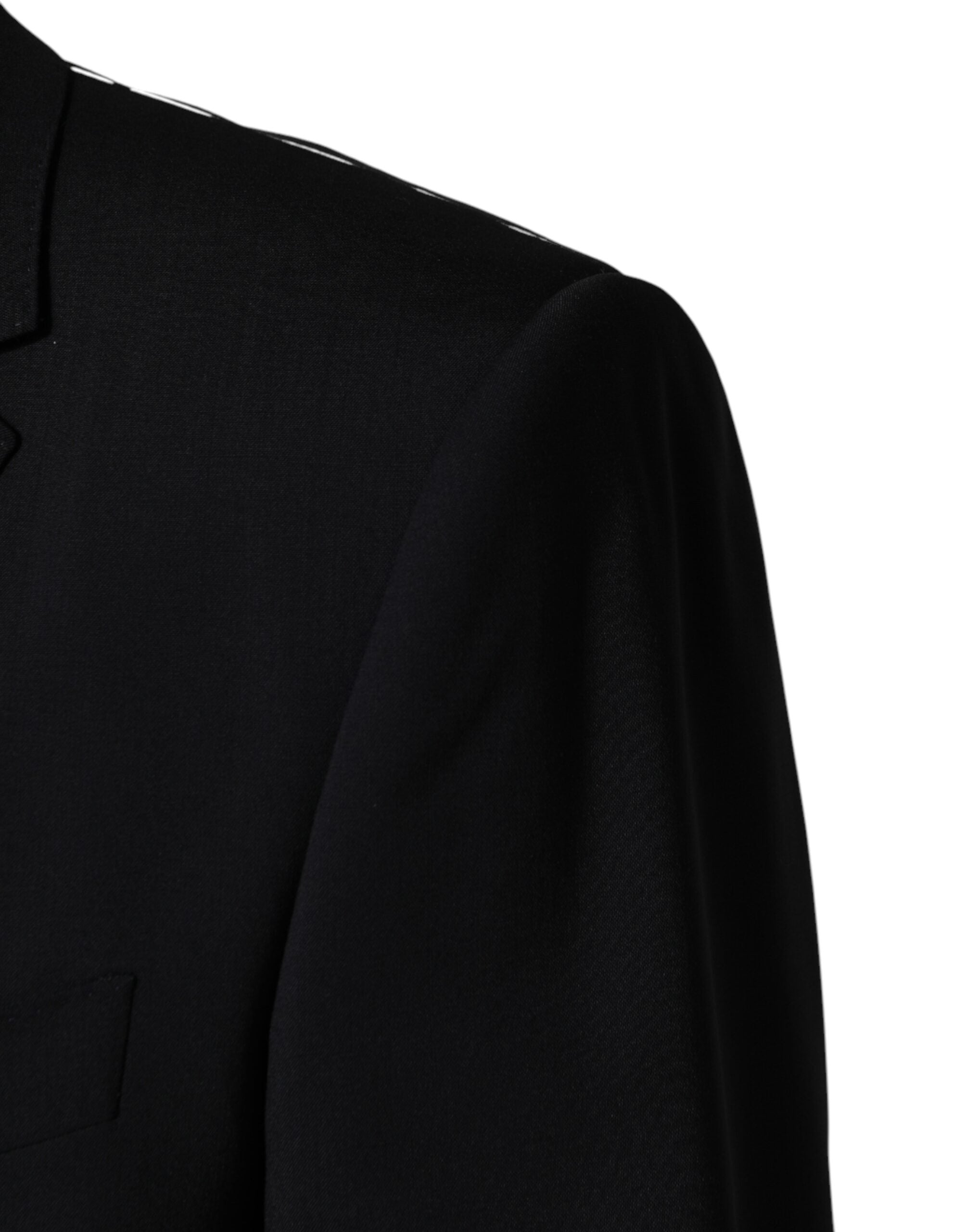 Dolce & Gabbana Black Two-Button Wool Blazer-5