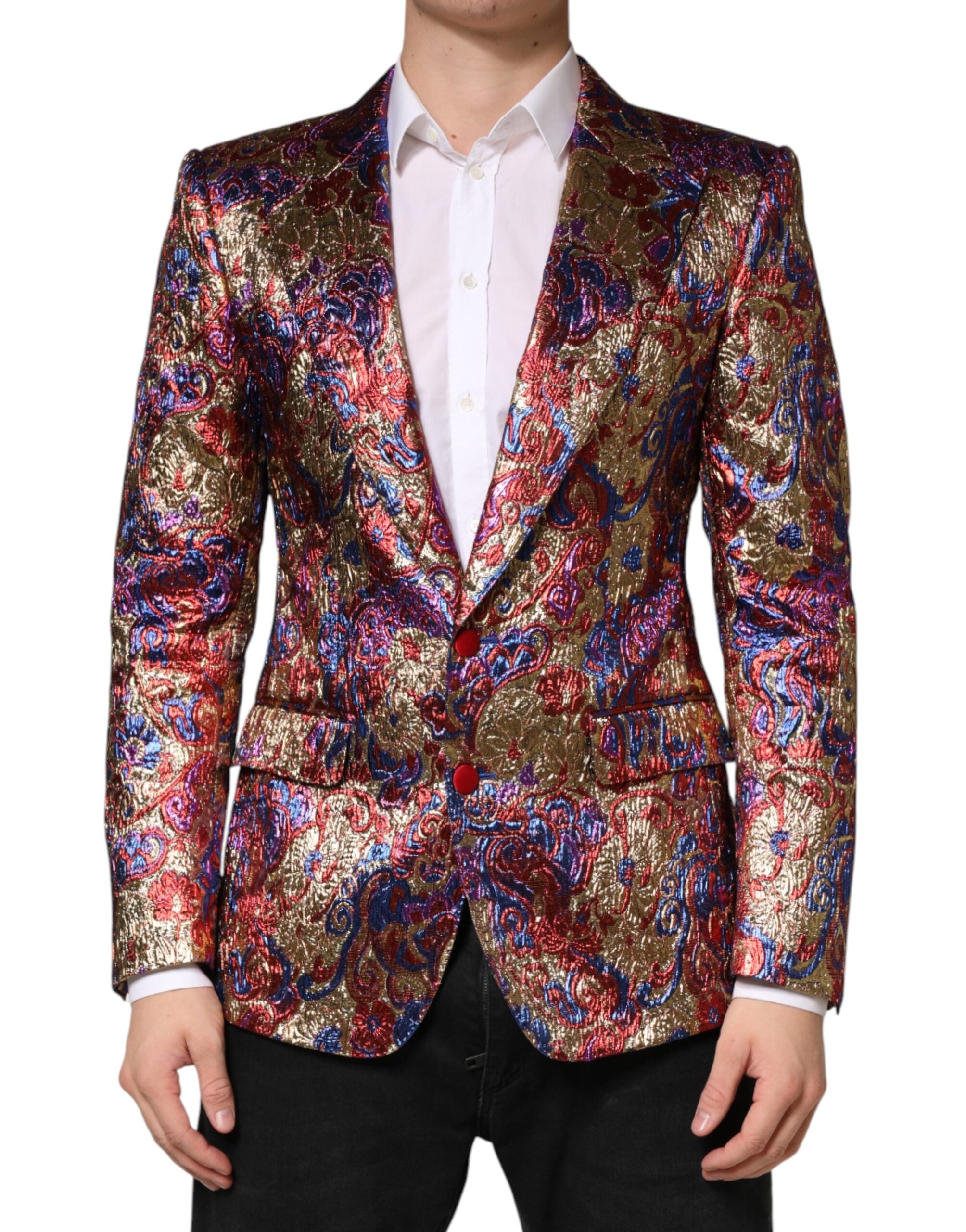 Dolce & Gabbana Mehrfarbiger Jacquard-Sakko mit Einreiher-2
