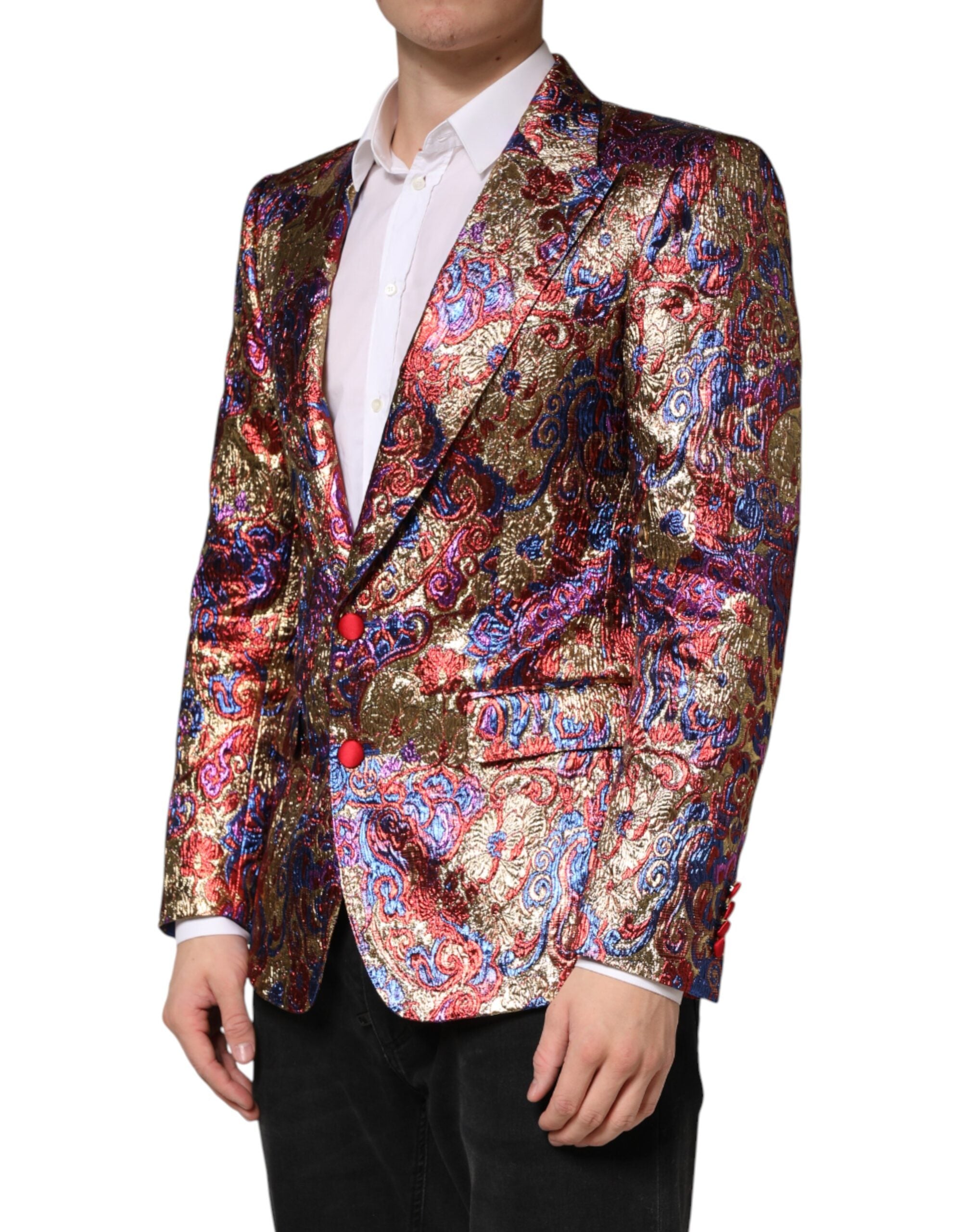 Dolce & Gabbana Mehrfarbiger Jacquard-Sakko mit Einreiher-3