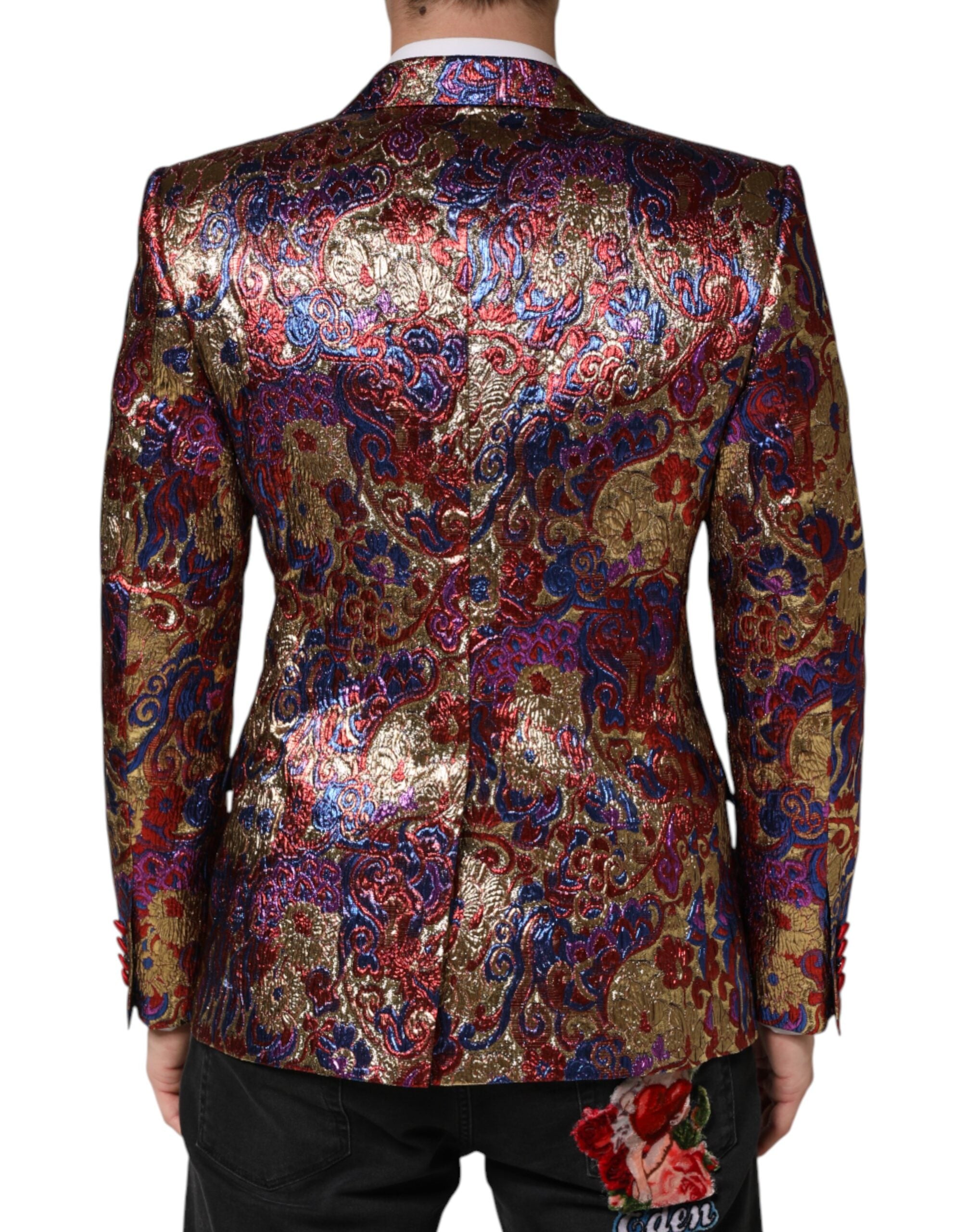 Dolce & Gabbana Mehrfarbiger Jacquard-Sakko mit Einreiher-4