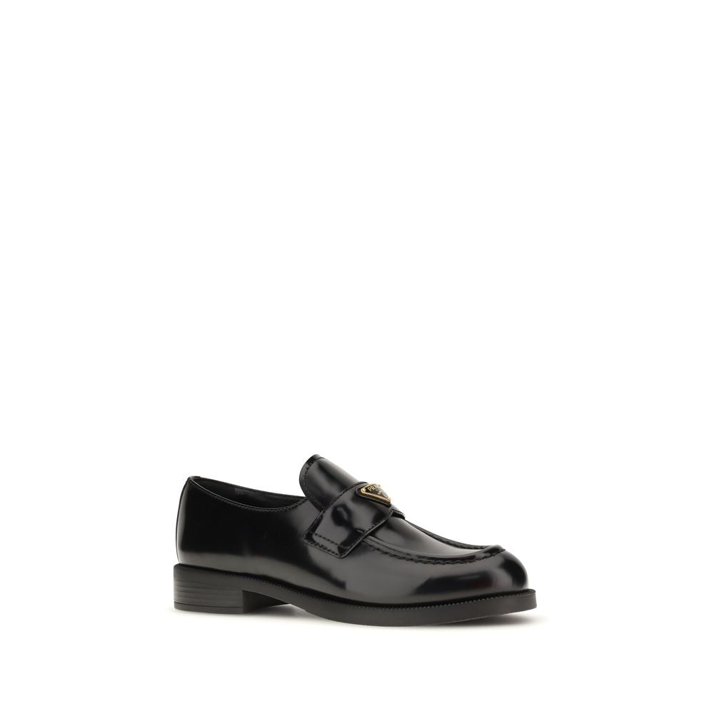 Prada Schwarze "Bos Taurus" Kalbsleder Loafer zum Hineinschlüpfen-2