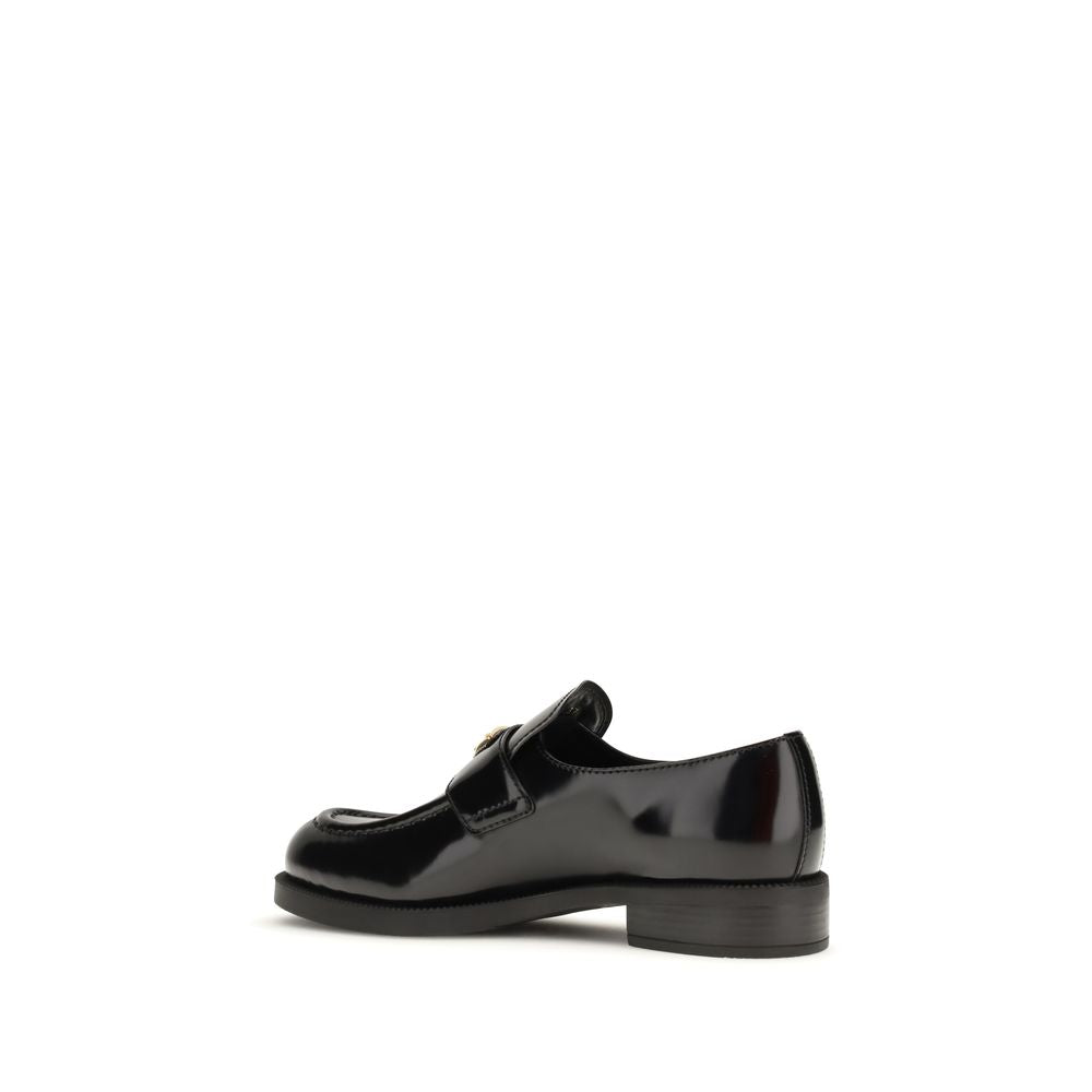 Prada Schwarze "Bos Taurus" Kalbsleder Loafer zum Hineinschlüpfen-3