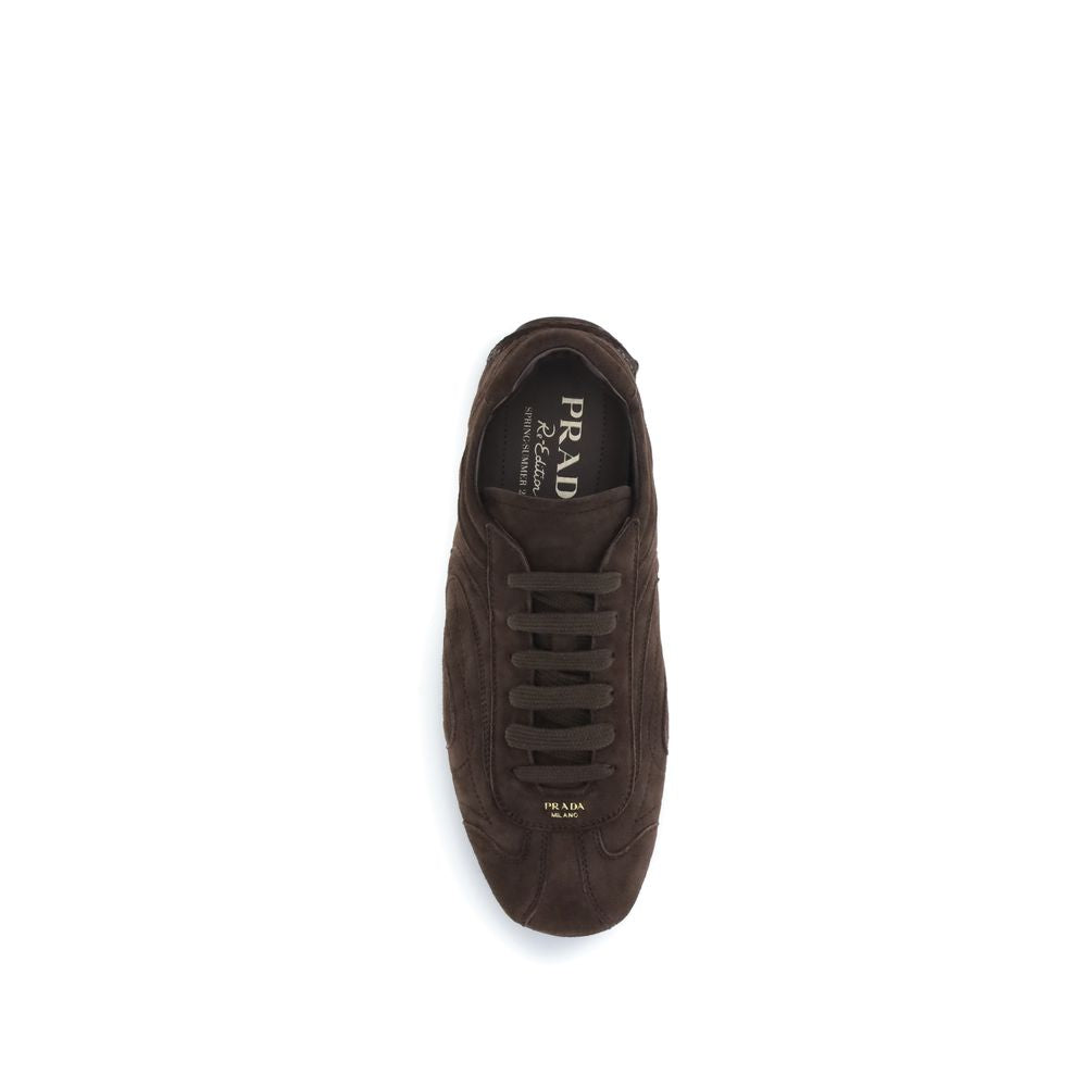 Prada Brown Lambskin Ovis Aries Aries Sports Sneakers-4