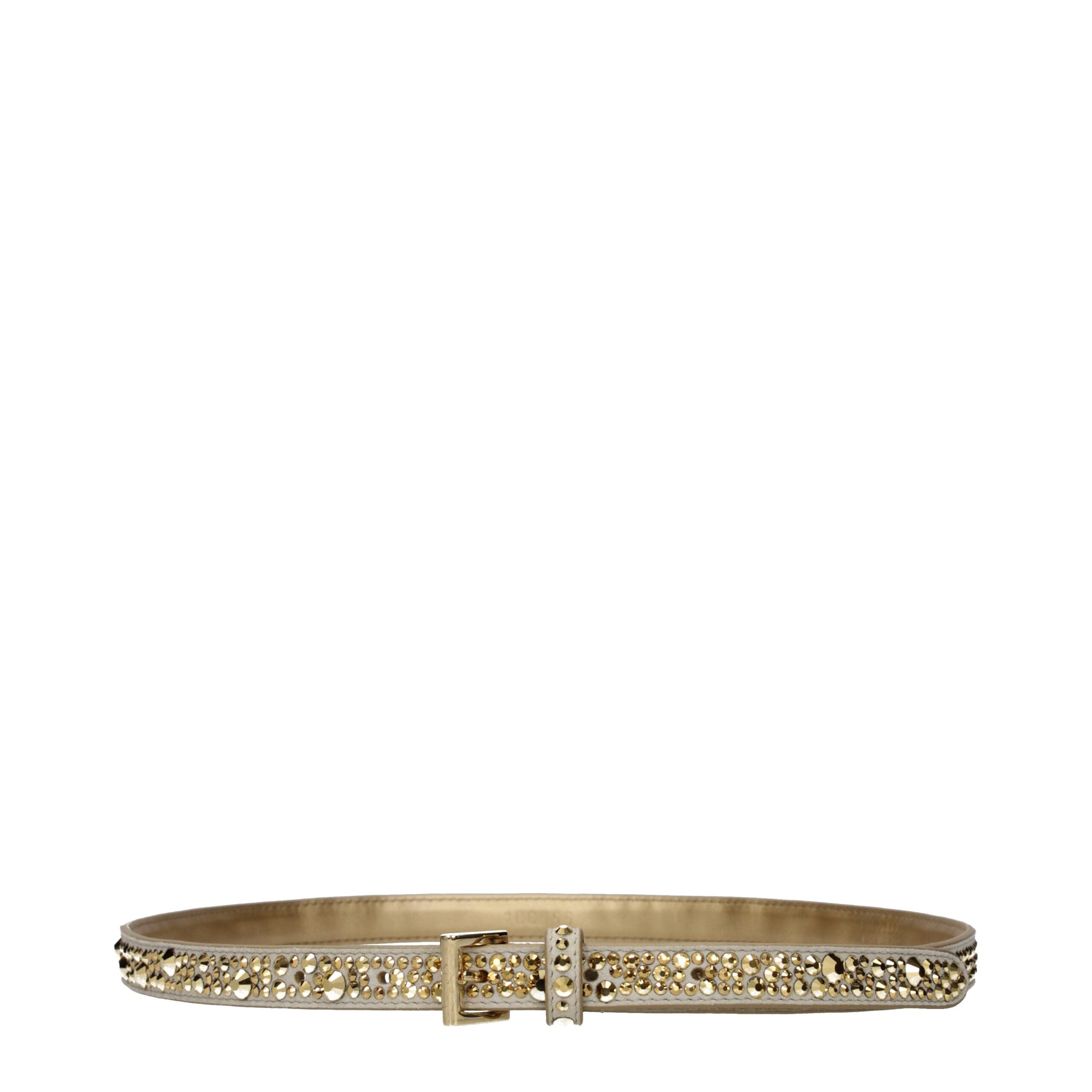 Prada Goldfarbener Ledergürtel, Regular-1