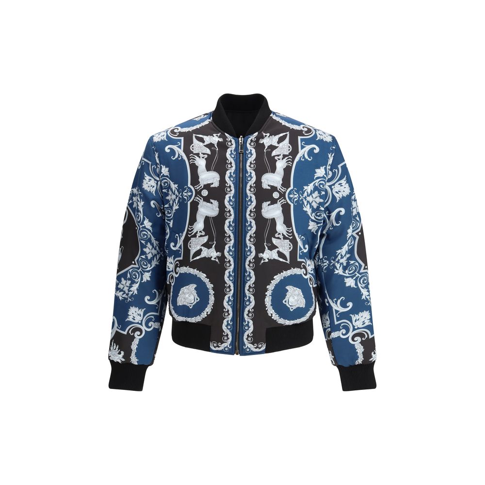 Versace Black Polyamide Bomber-2