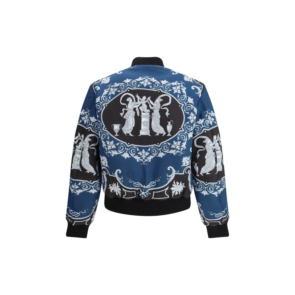Versace Black Polyamide Bomber-4