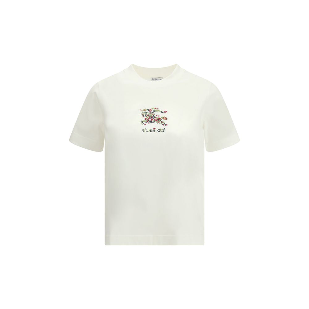 Burberry White Cotton T-Shirt-1