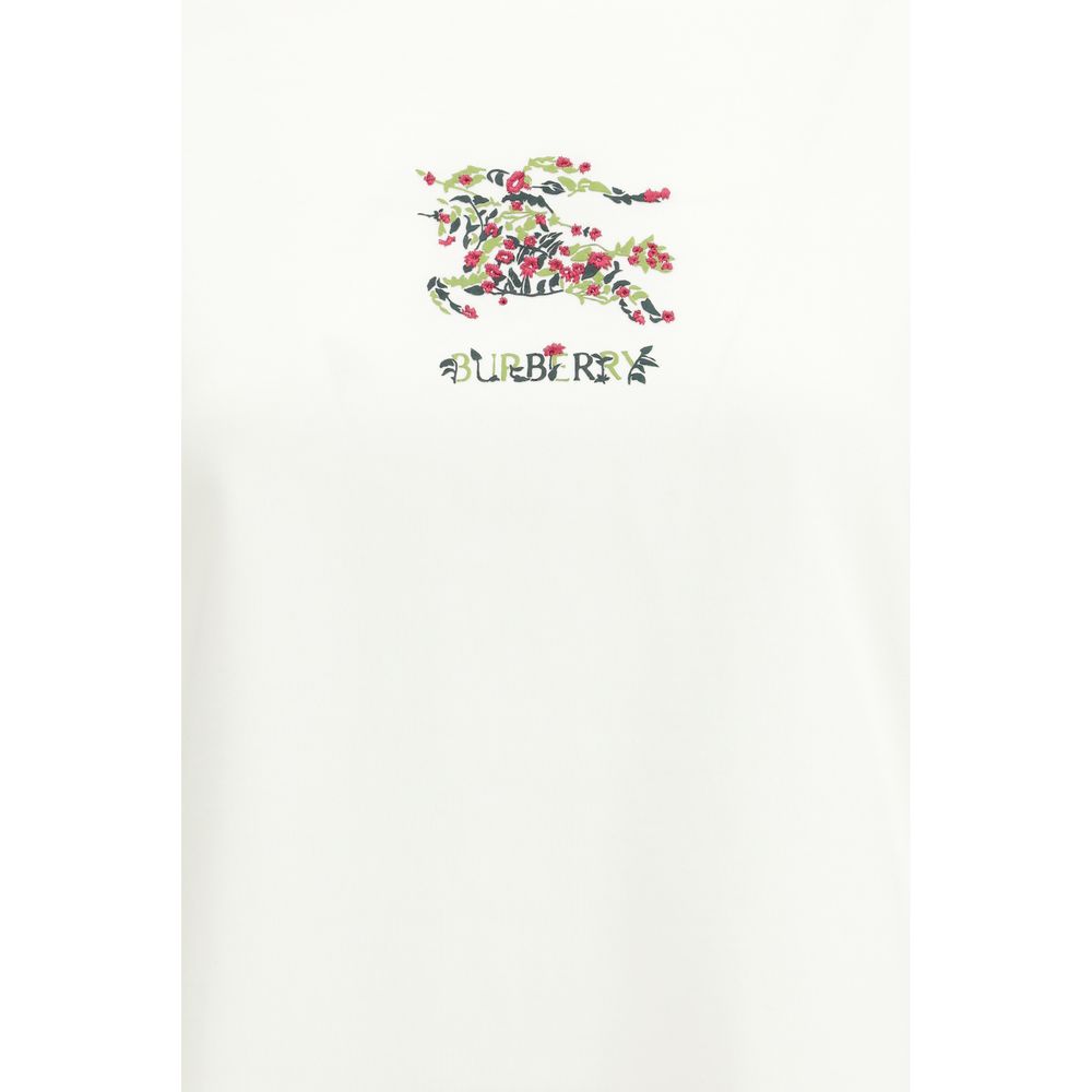 Burberry White Cotton T-Shirt-3