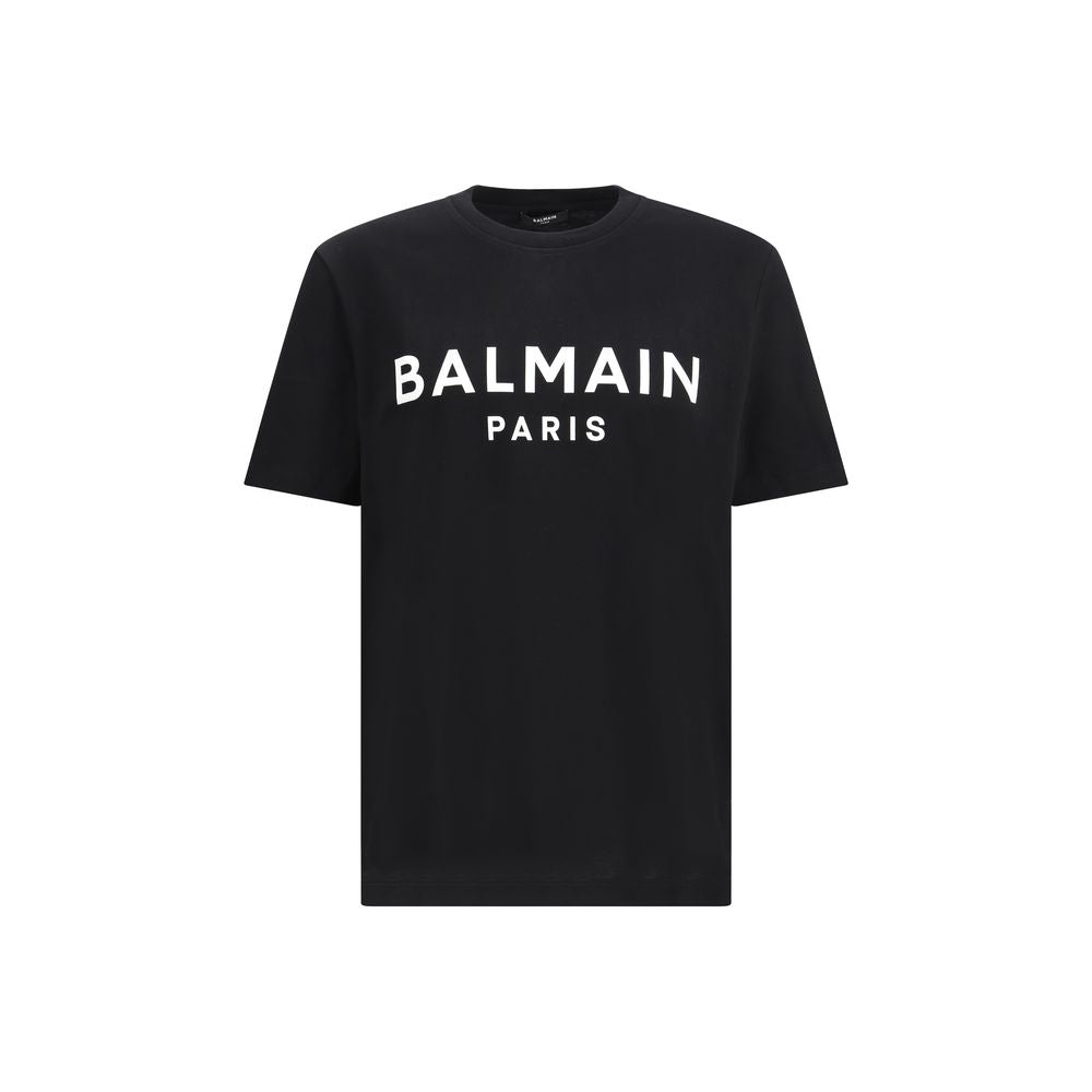 Balmain Schwarzes Baumwoll-T-Shirt