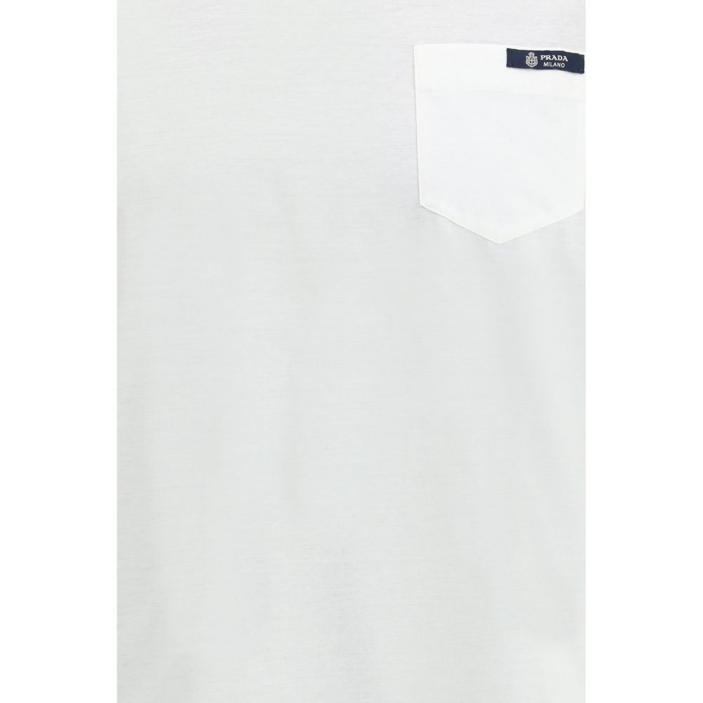 Prada Weißes Baumwoll-T-Shirt-5