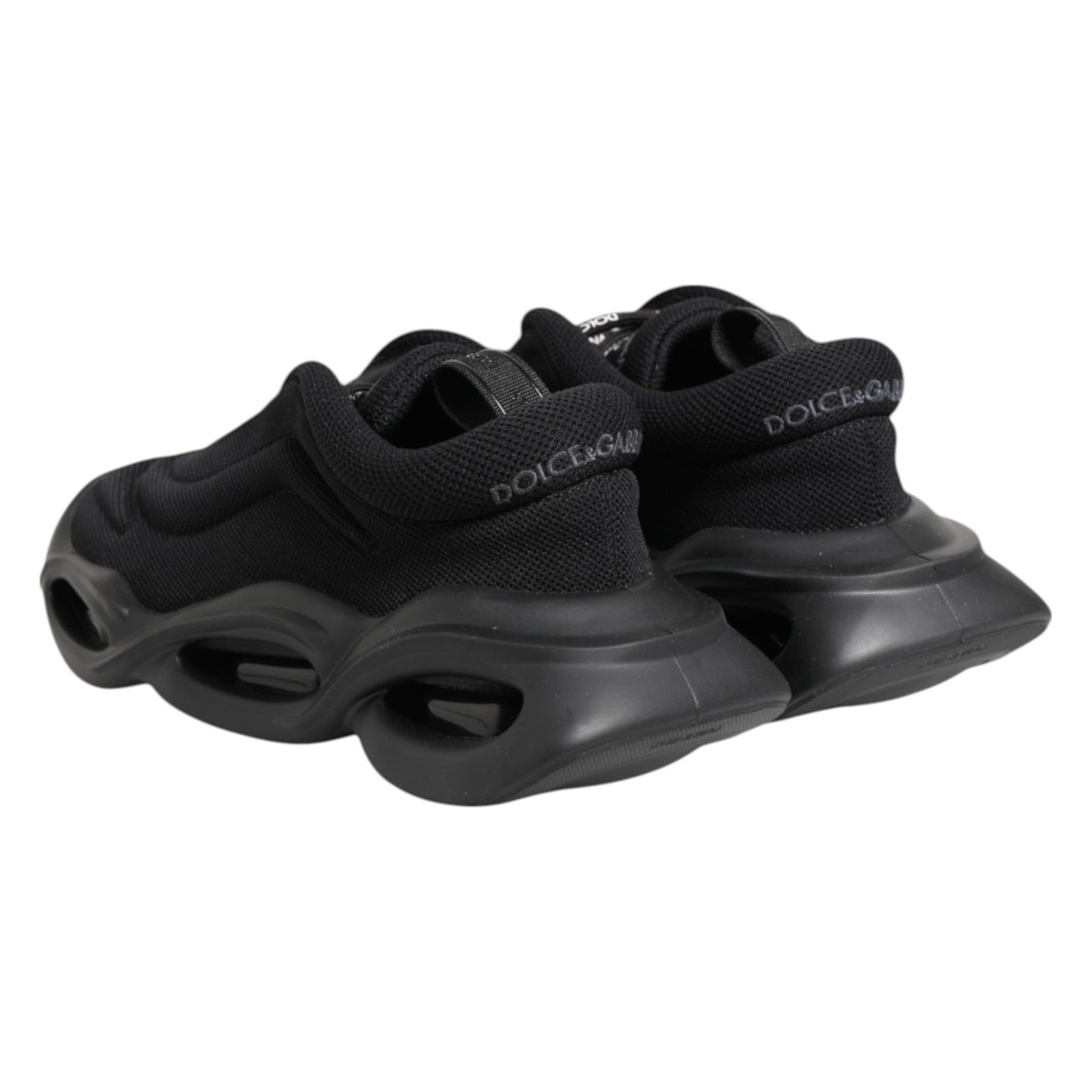 Dolce & Gabbana Black Slip-On Low-Top Wave Sneakers Shoes-5