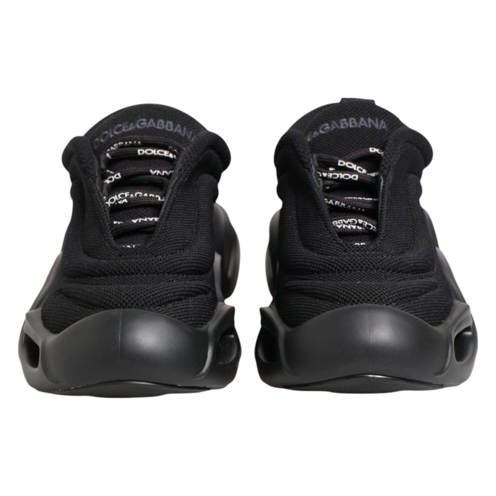 Dolce & Gabbana Black Slip-On Low-Top Wave Sneakers Shoes-6