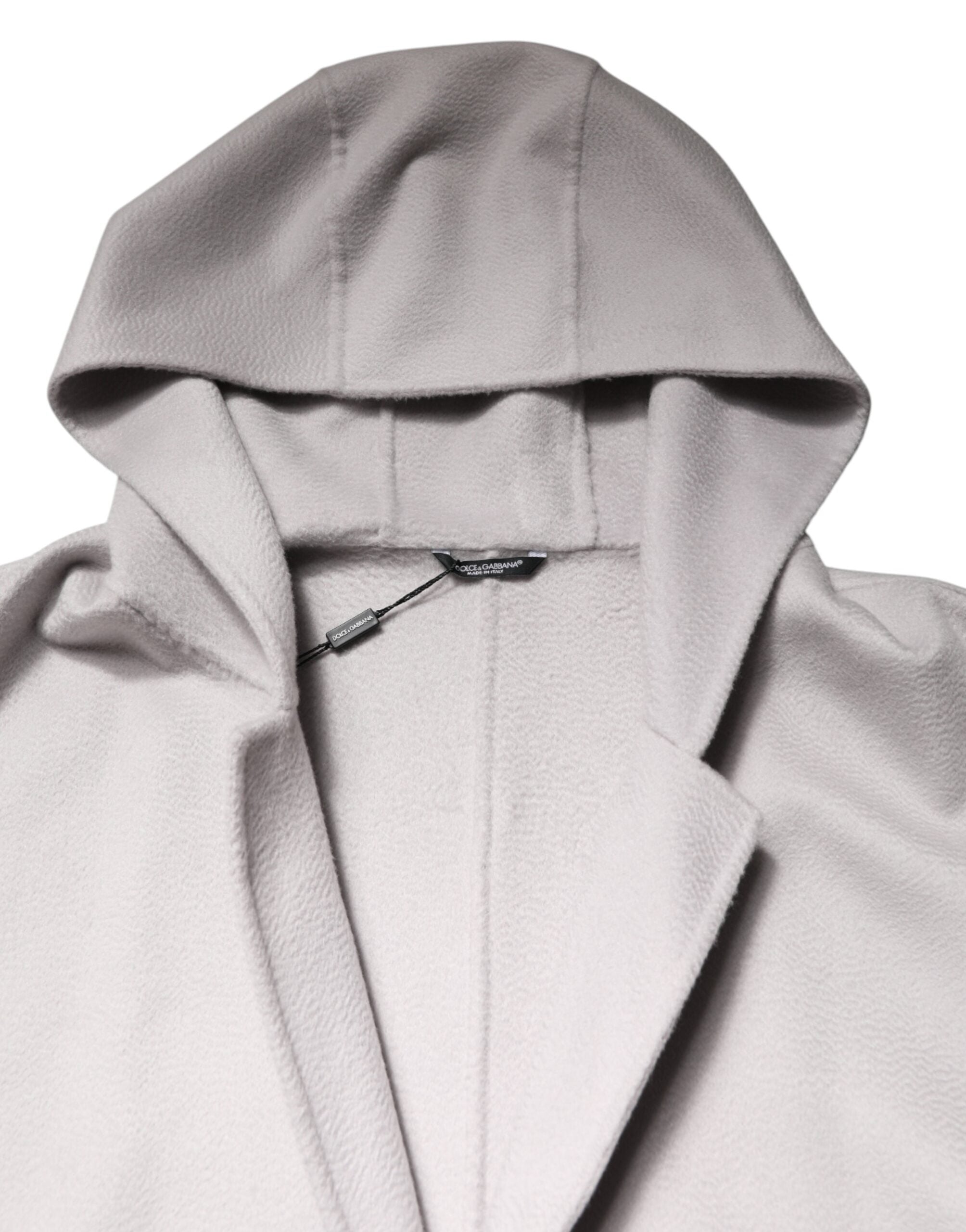 Dolce & Gabbana Off White Belted Long Trench Coat Men Jacket-6