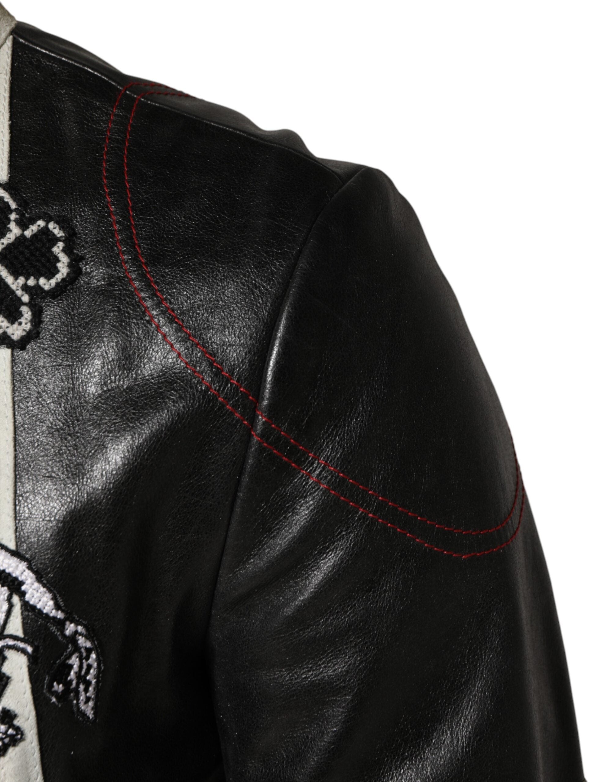 Dolce & Gabbana Multicolor Guns n' Roses Men's Full-Zip Biker Jacket-5